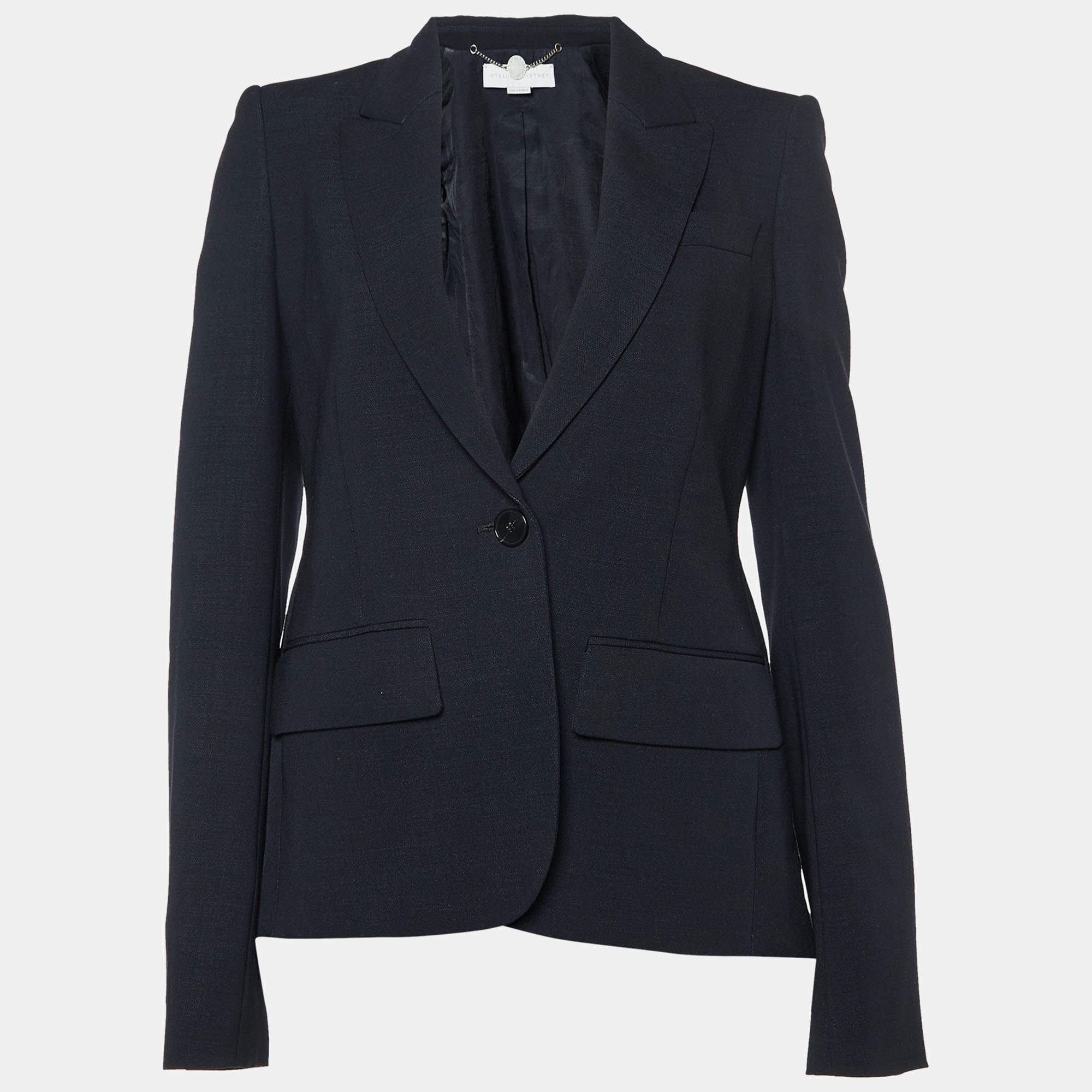 Pre Owned Stella McCartney Black Wool Single Breasted Blazer S