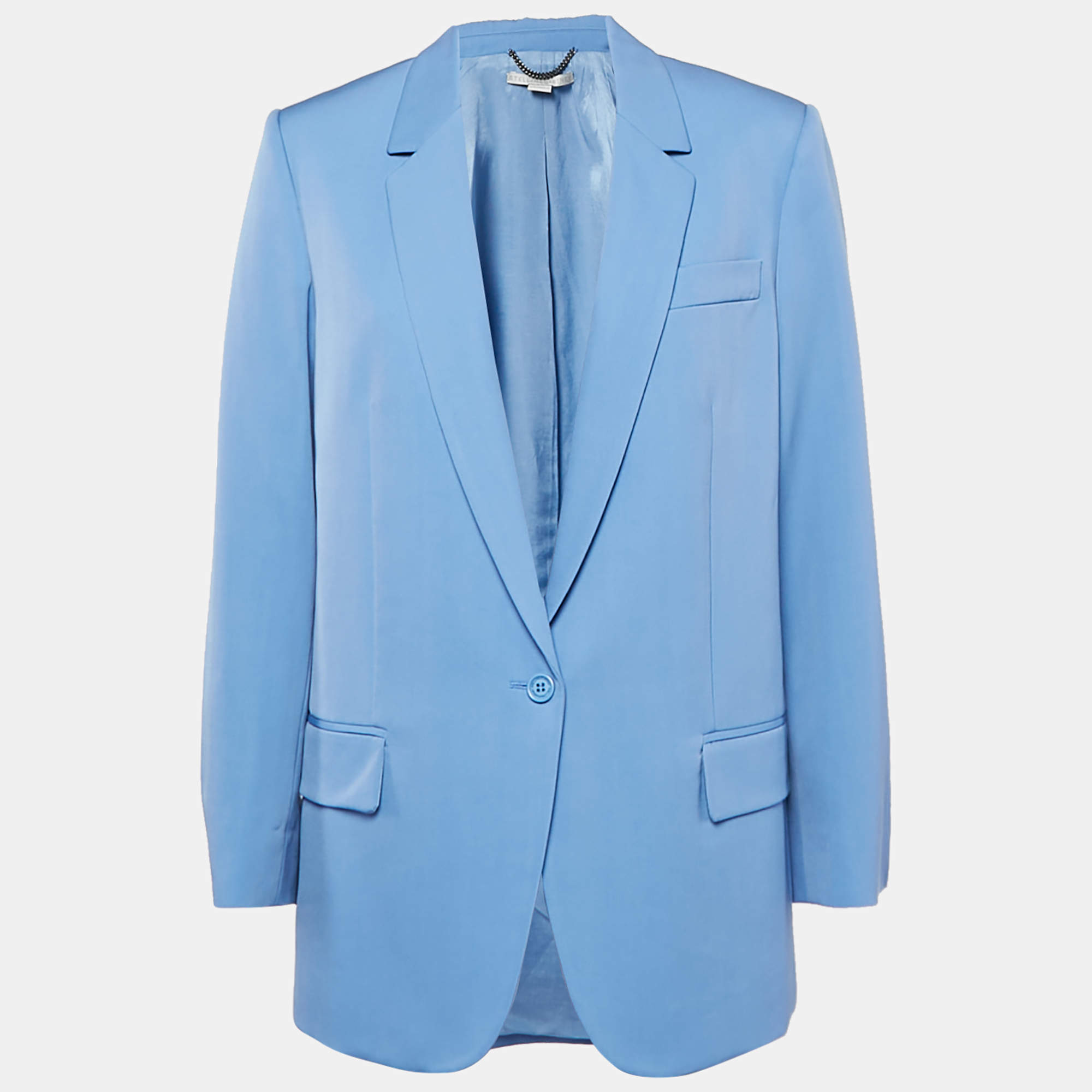 Pre Owned Stella McCartney Blue Wool Single Breasted Blazer M