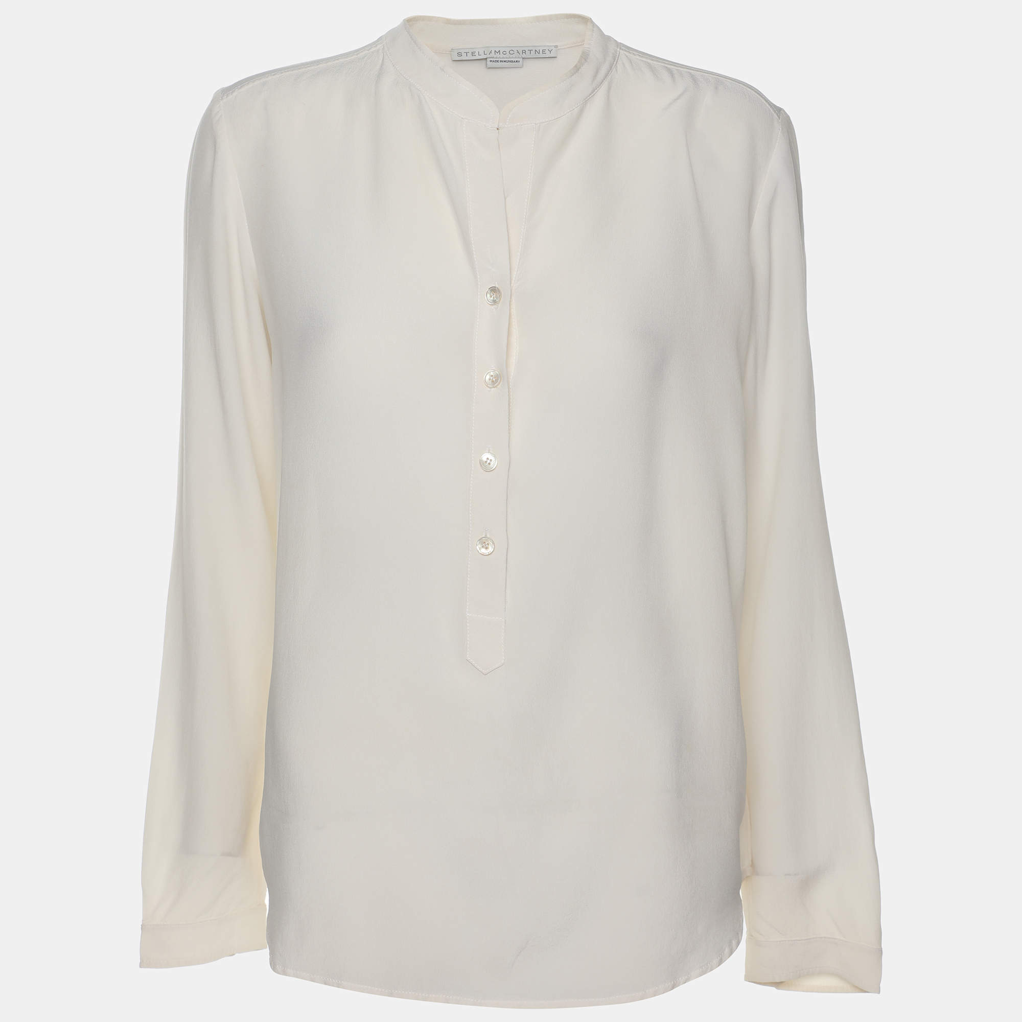 Pre Owned Stella McCartney Cream SIlk Top XS