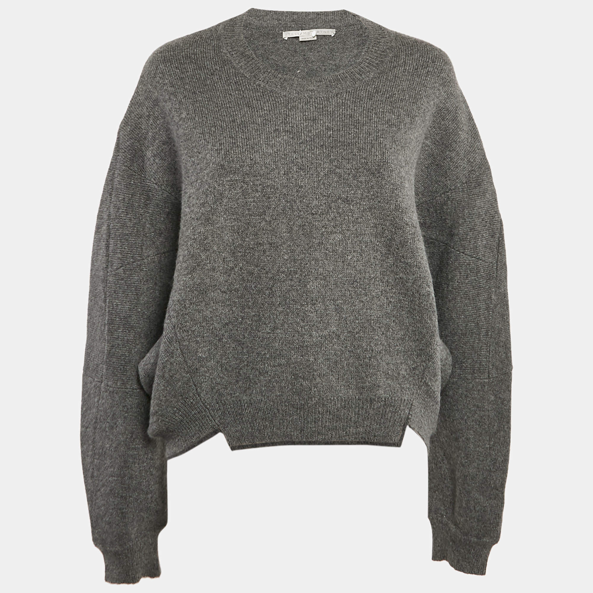 Stella McCartney Grey Wool Loose Fit Sweater M