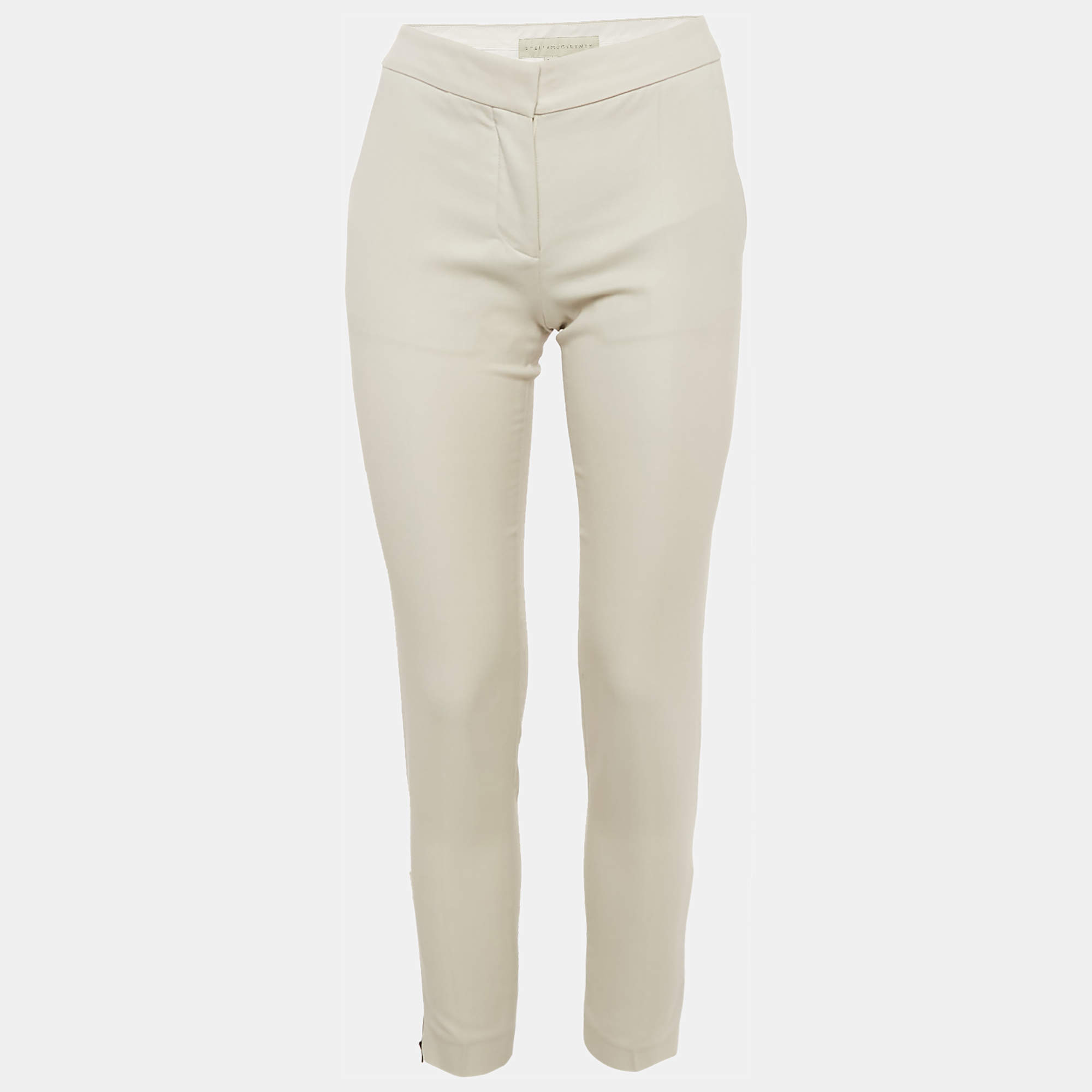 Stella McCartney Beige Textured Wool Formal Pants XS