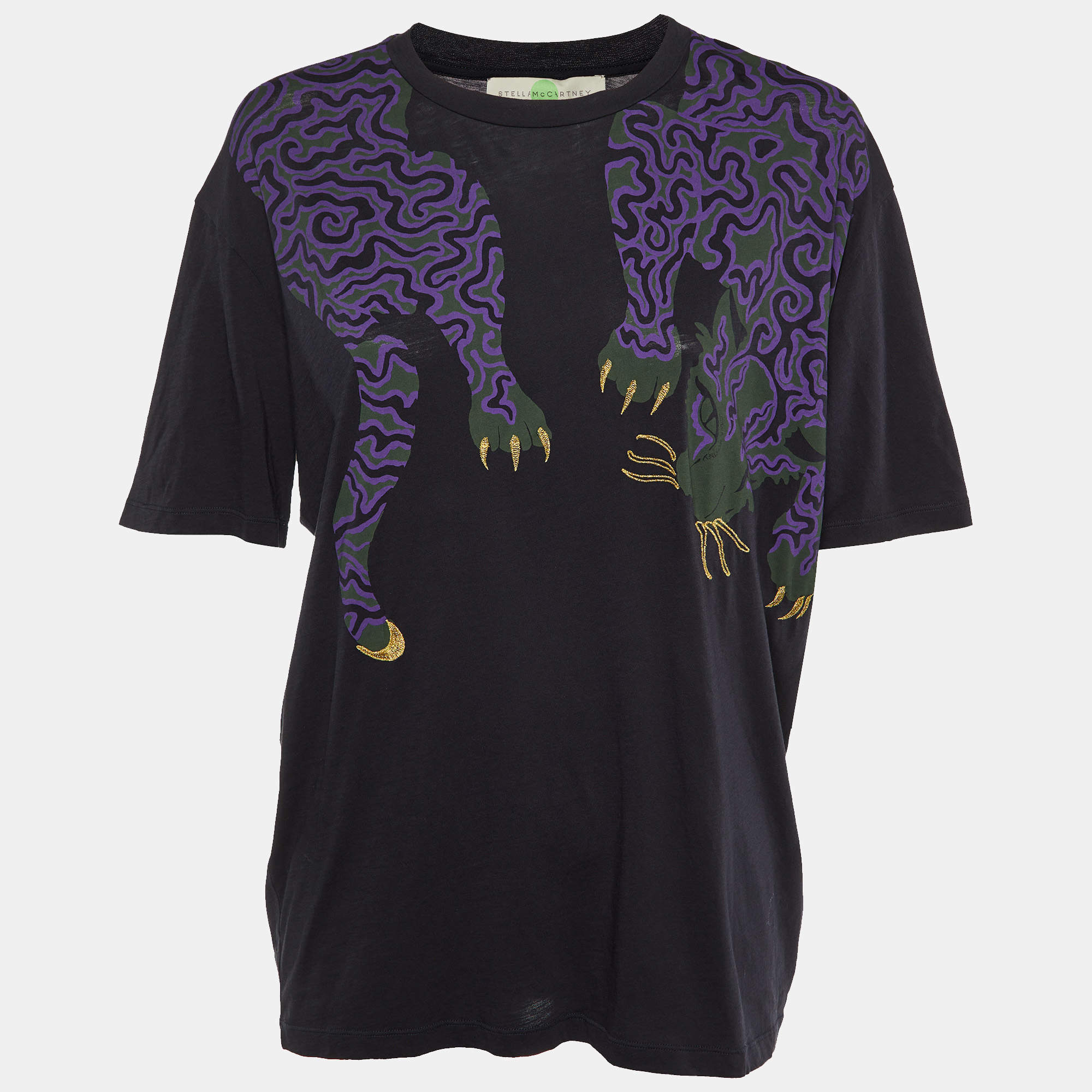 Stella McCartney Midnight Blue Printed Crew Neck T-Shirt M