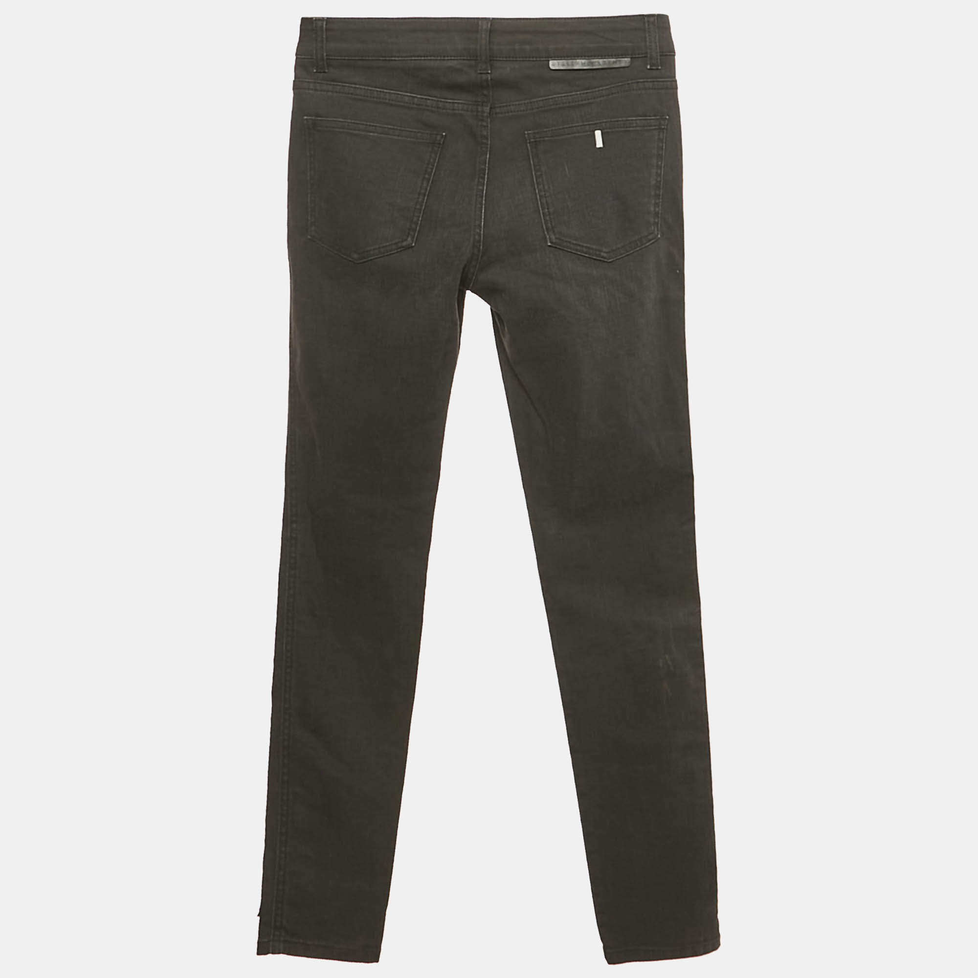 Pre Owned Stella McCartney Black Denim Decorated Detail Jeans S