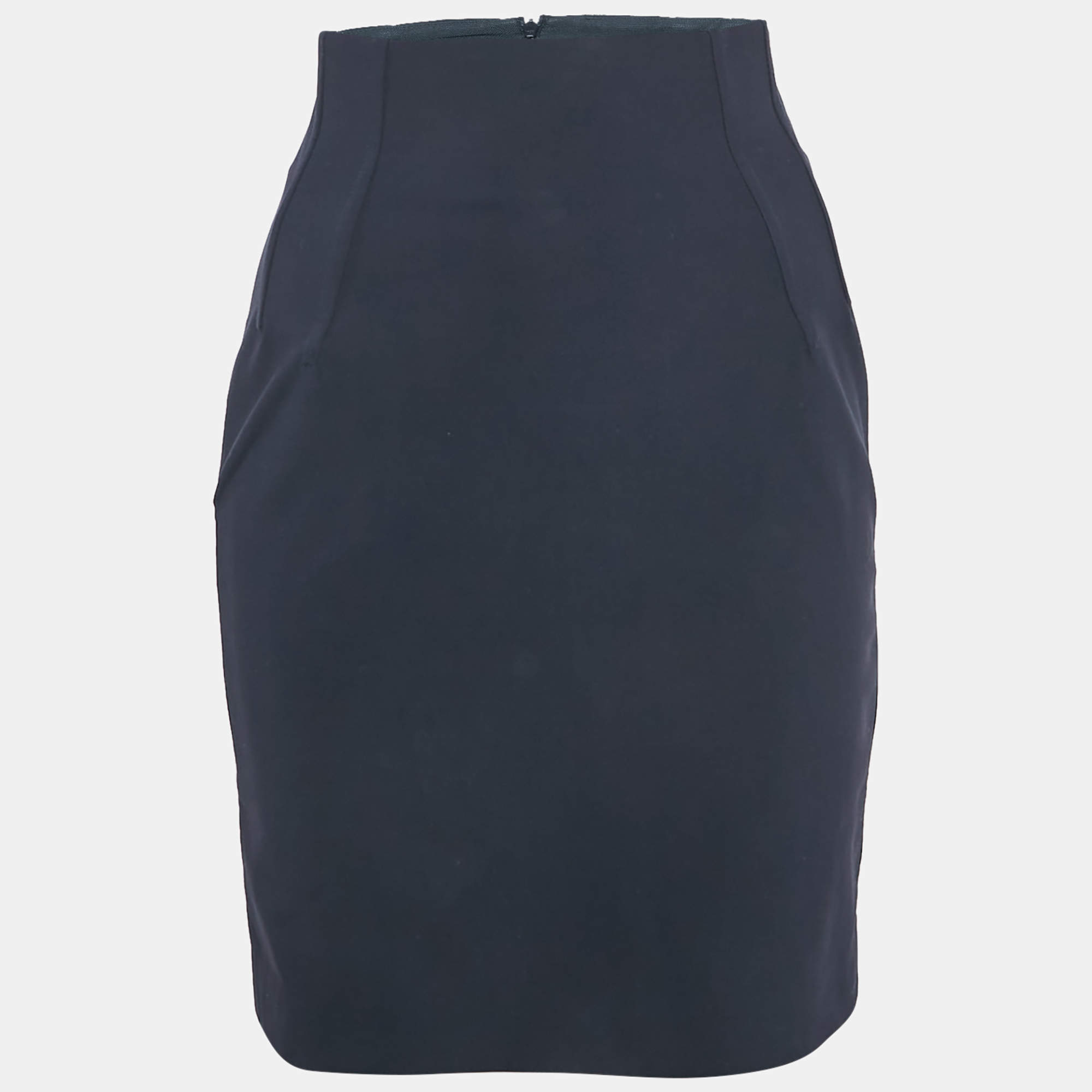 Pre Owned Stella McCartney Navy Blue Cotton Blend Pencil Skirt S