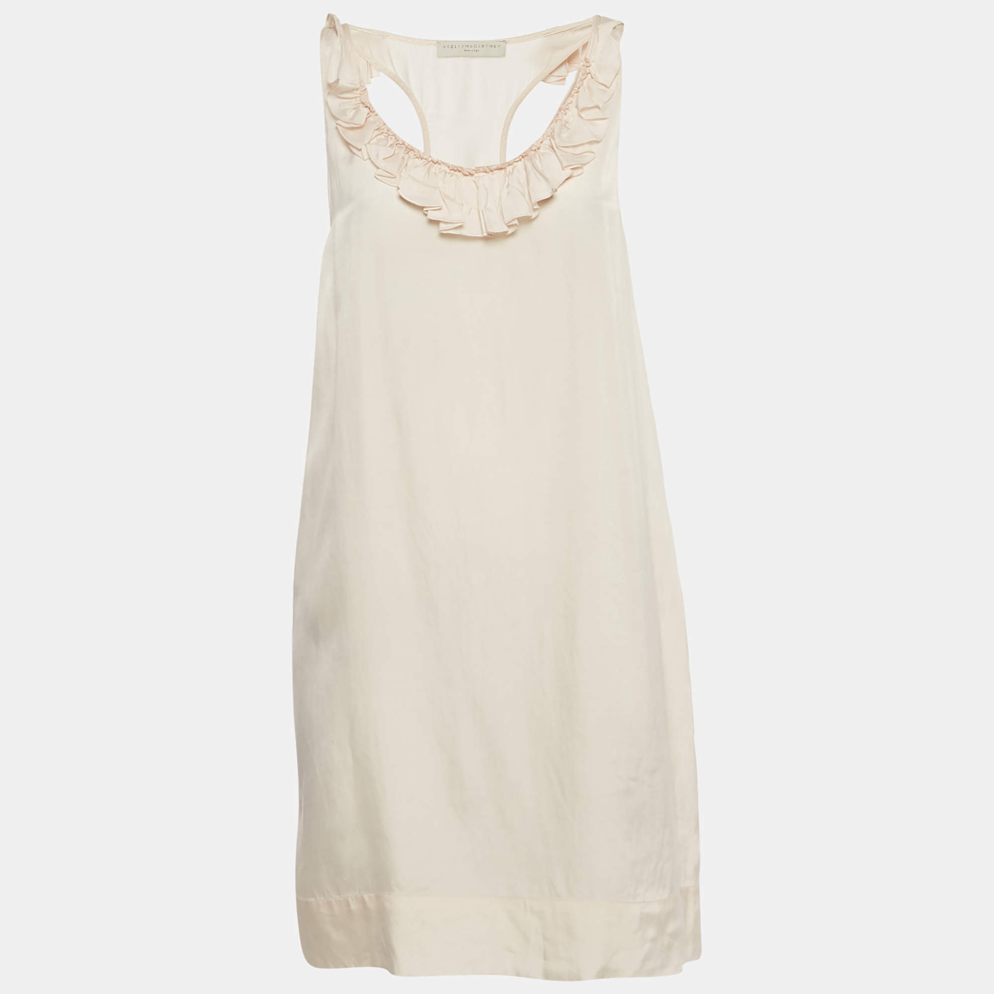 Pre Owned Stella McCartney Pink Silk Blend Sleeveless Mini Dress S