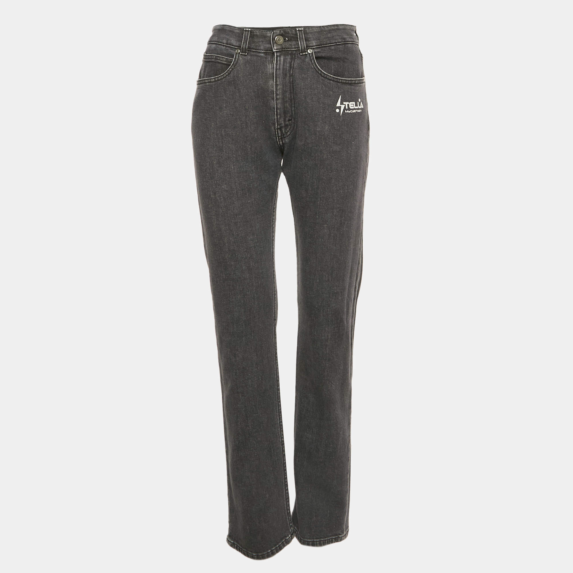 Pre Owned Stella McCartney Grey Denim Slim Fit Jeans S/Waist 27"
