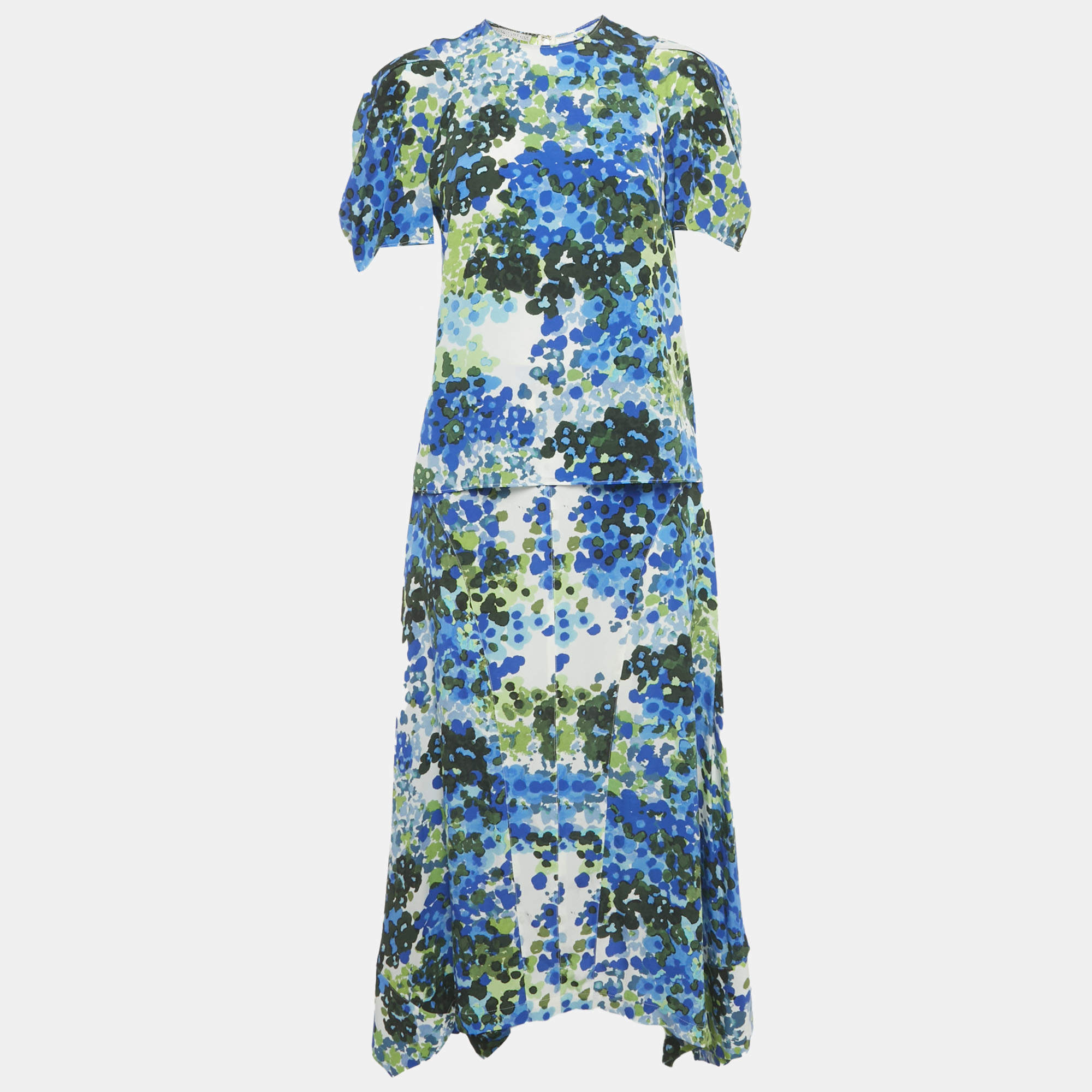 Pre Owned Stella McCartney Multicolour Naya Floral Print Top & Skirt Set S