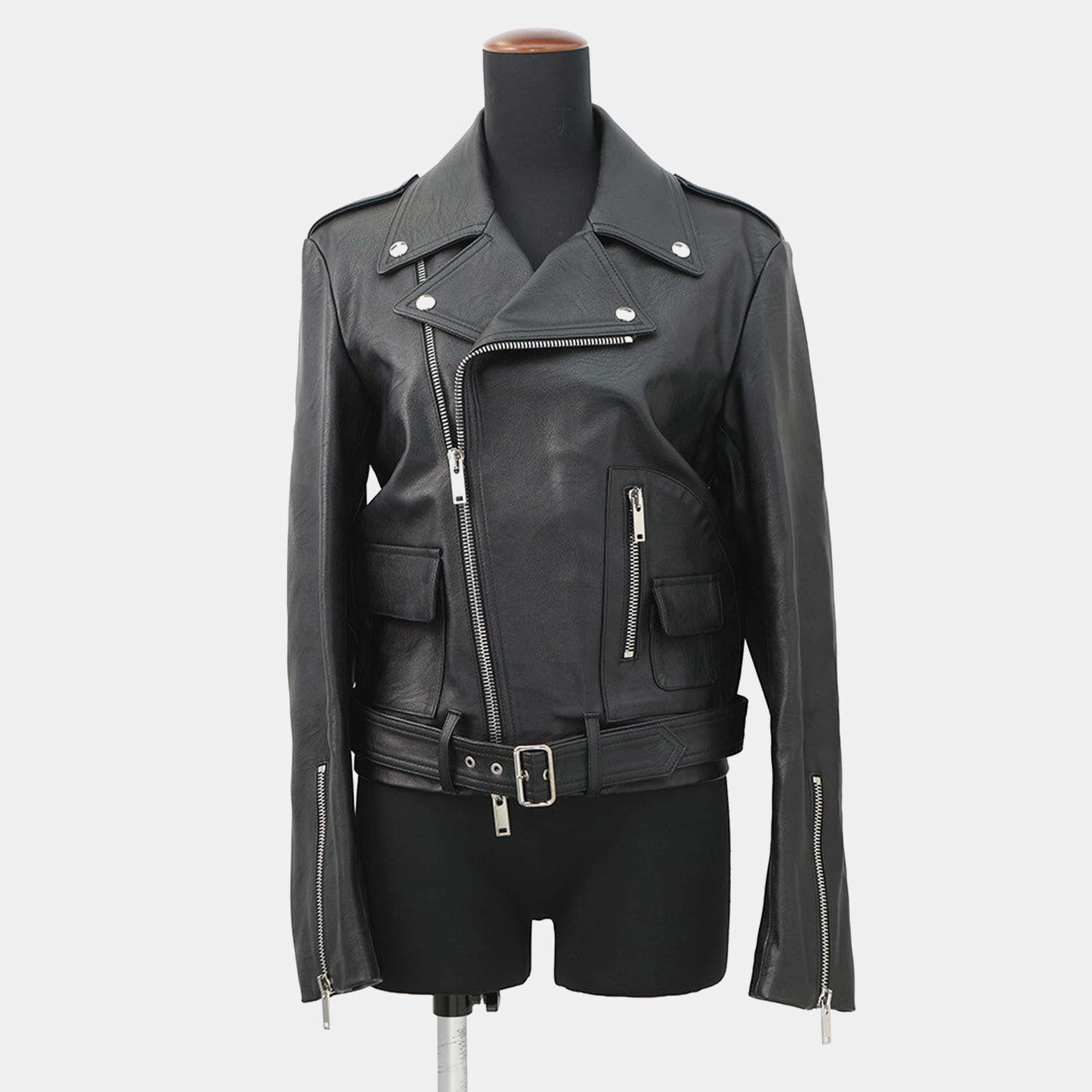 مملوكة مسبقًا جاكيت رايدرز ستيلا مكارتني بوليستر ورايون أسود مقاس 36