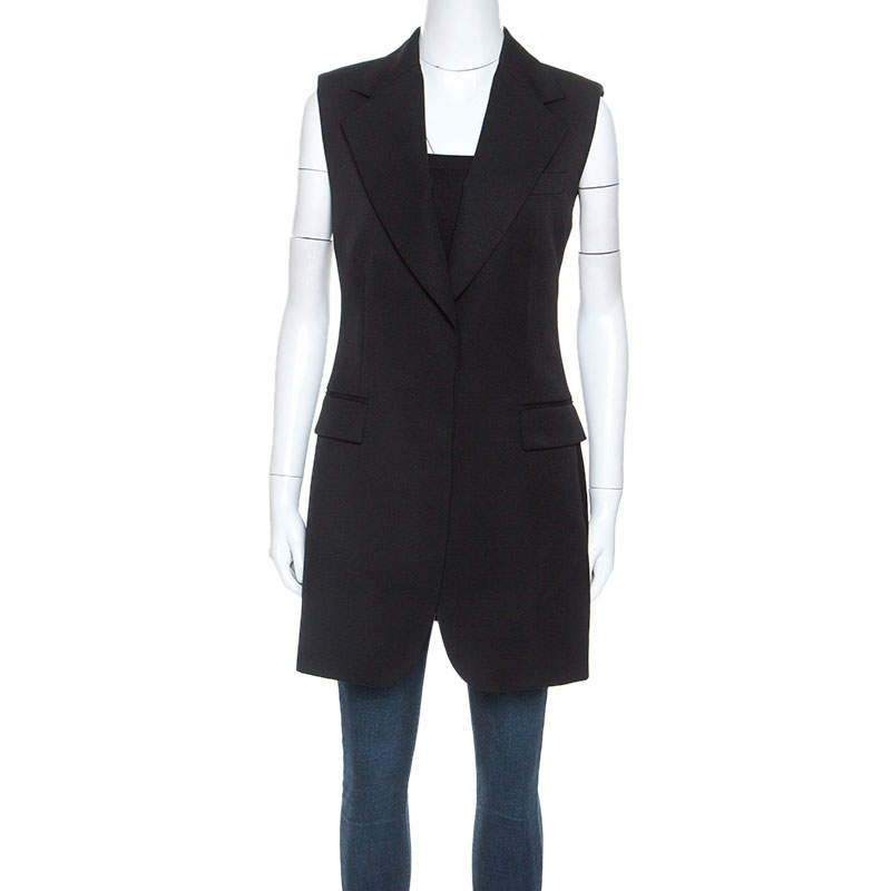 Pre Owned Stella McCartney Black Wool Vest M