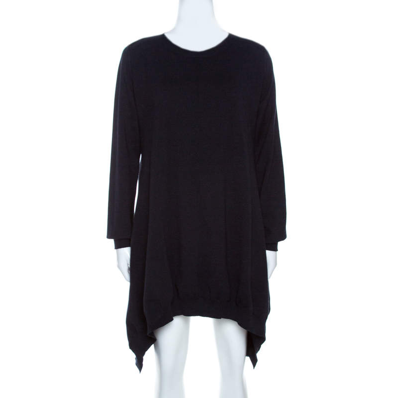 Pre Owned فستان ستيلا مكارتني صوف أزرق كحلي مخلوط مقاس متوسط (ميديوم)