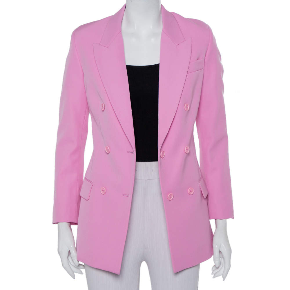 Pre Owned Stella McCartney Pink  Wool Double Breasted Blazer S
