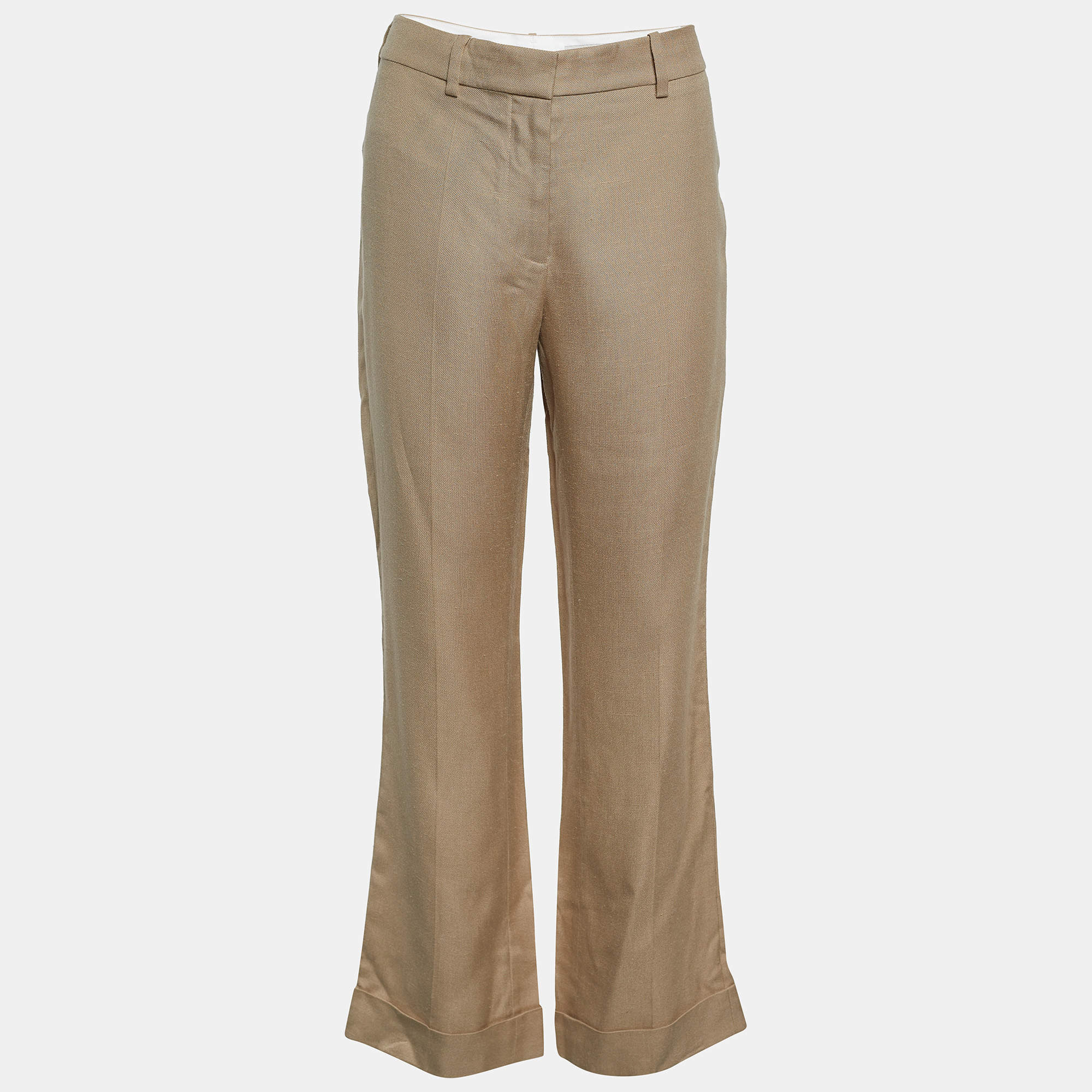 Stella McCartney Beige Cuffed Hem Trousers M
