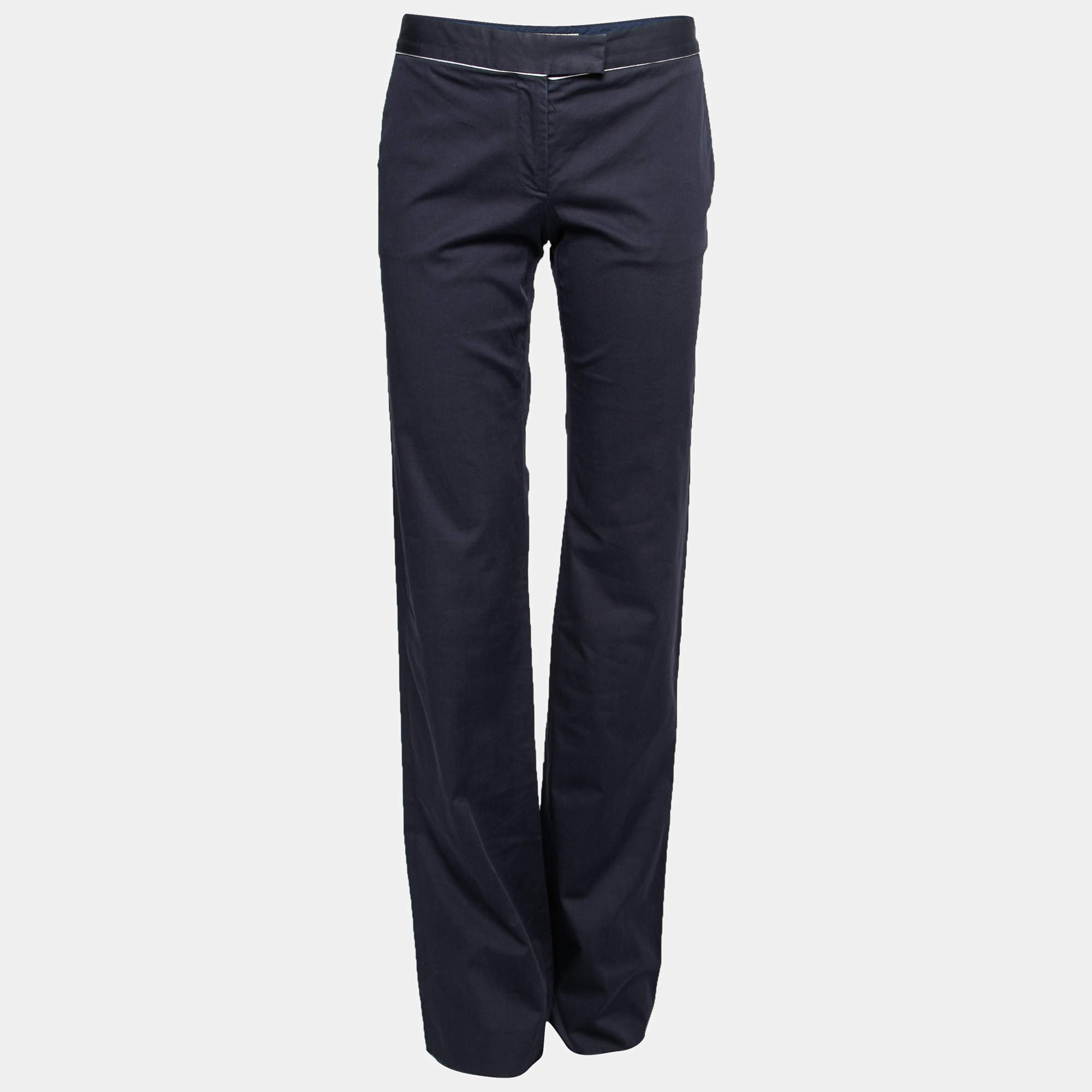 Pre Owned بنطلون ستيلا مكارتني قطن أزرق كحلي مقاس صغير - سمول