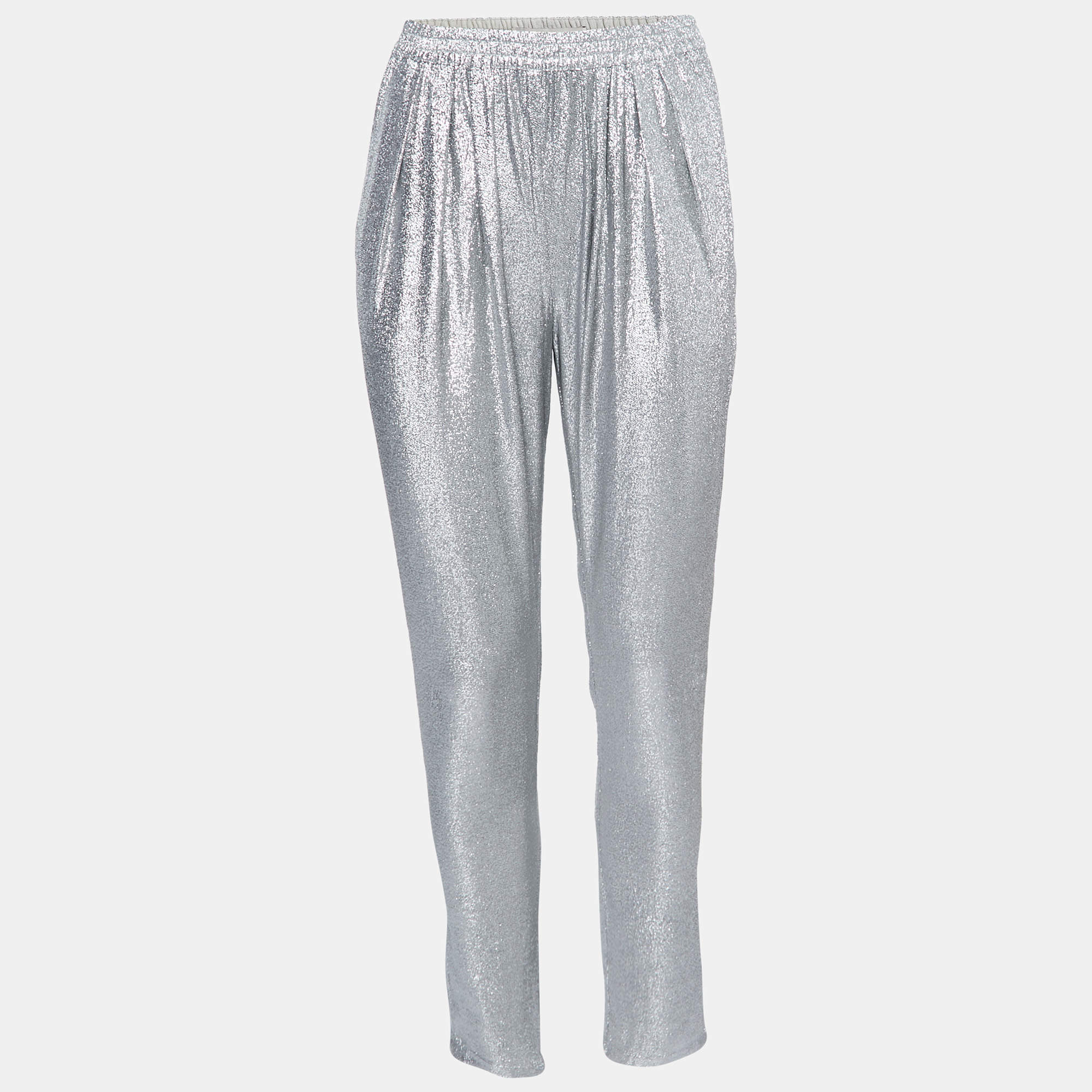 Stella McCartney Silver Lame Pants XS