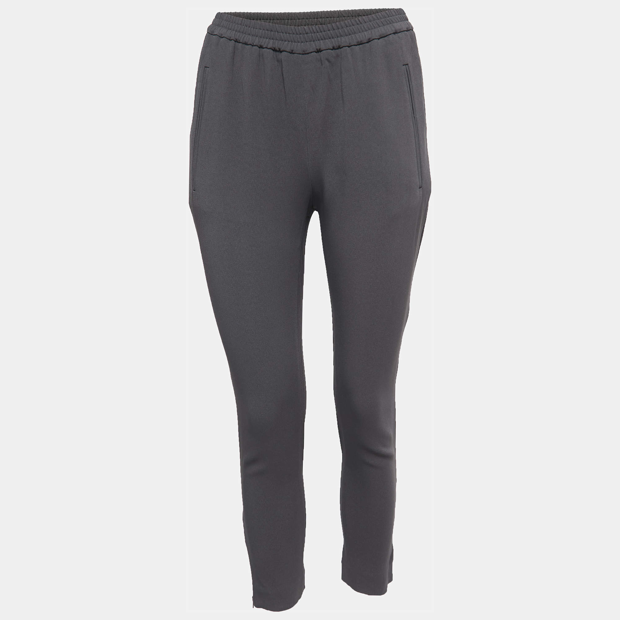 Stella McCartney Grey Crepe Tapered Leg Pants XS