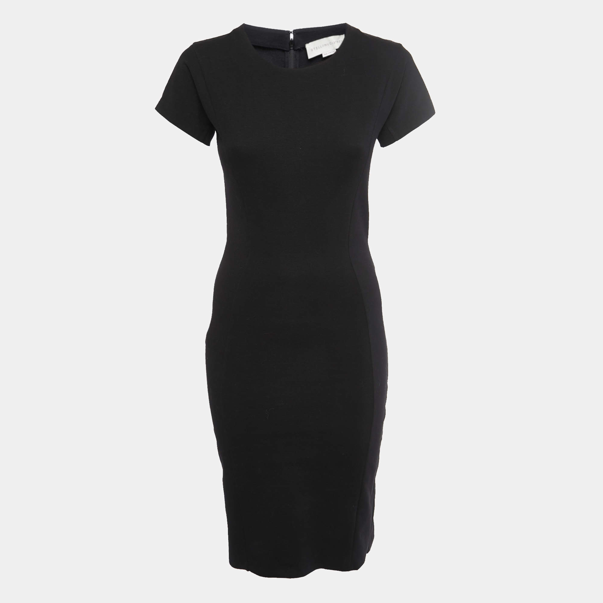 Pre Owned Stella McCartney Black Knit Bodycon Dress L