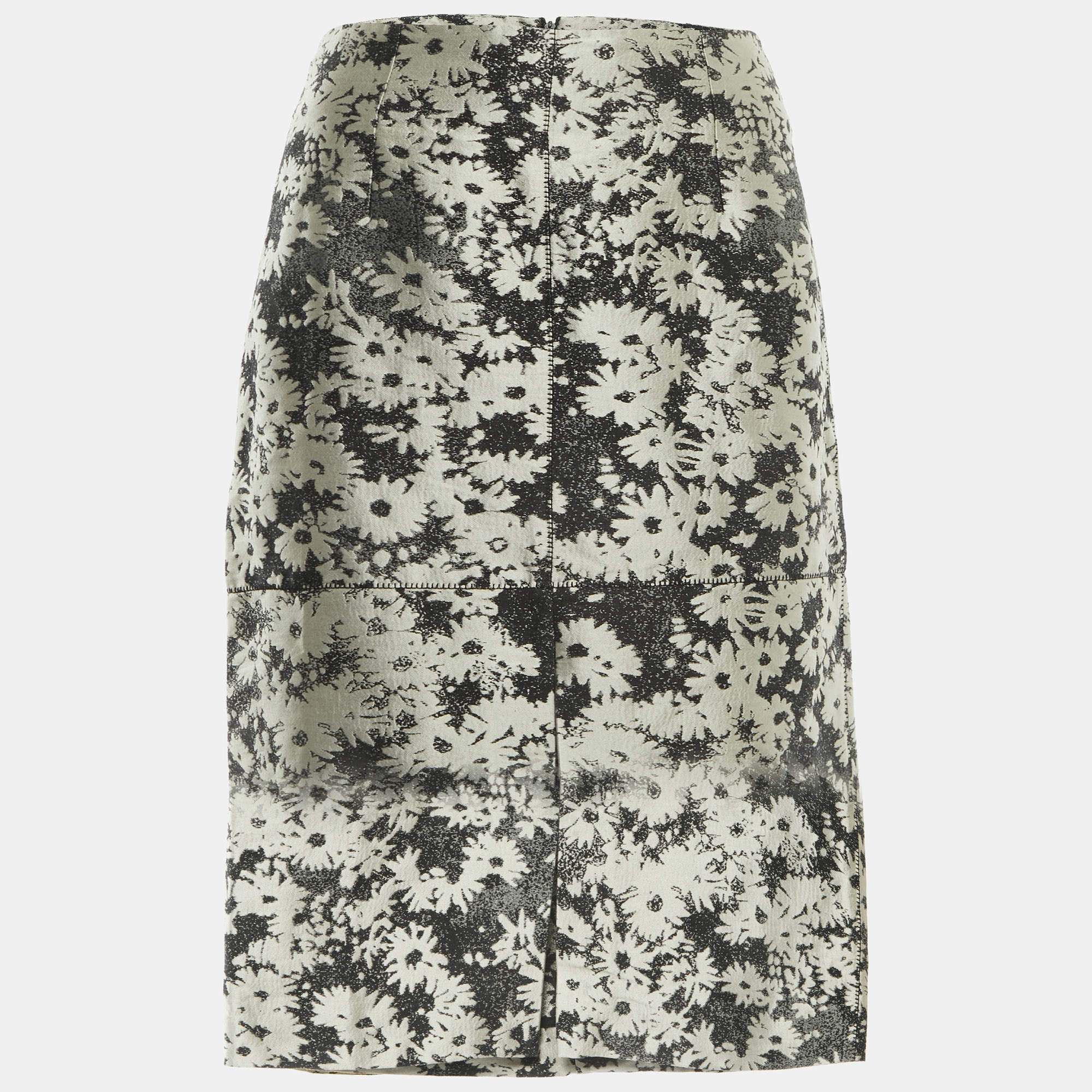 Pre Owned Stella McCartney Black/White Jacquard Skirt S
