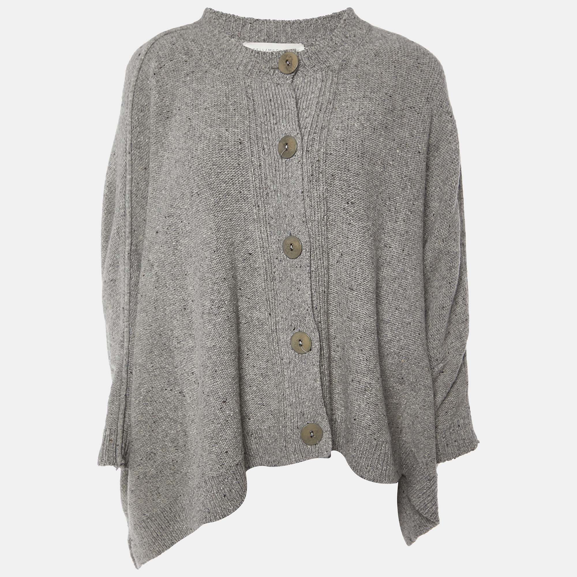 Stella McCartney Grey Wool & Cashmere Oversized Cardigan M Stella ...