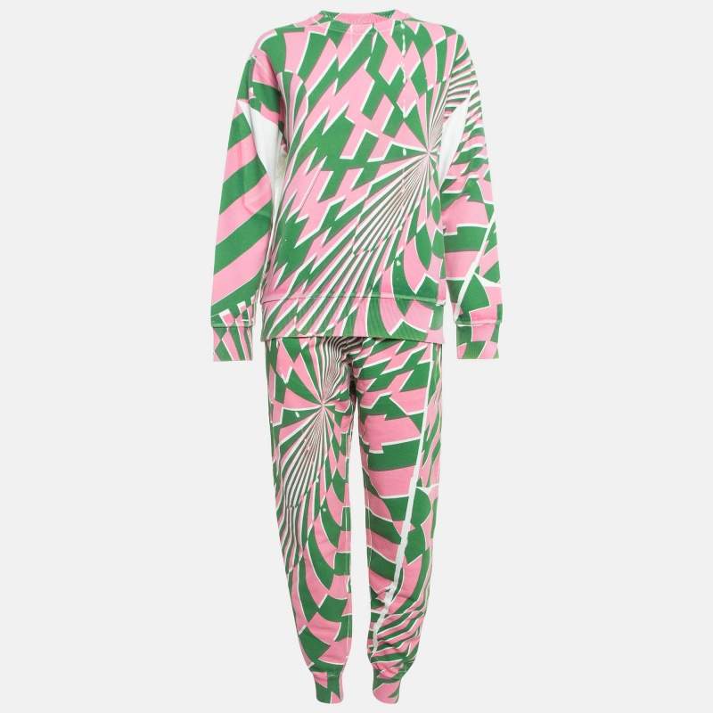 Pre Owned Stella McCartney X ED Curtis Printed Cotton Sweatshirt and Pants XS/S