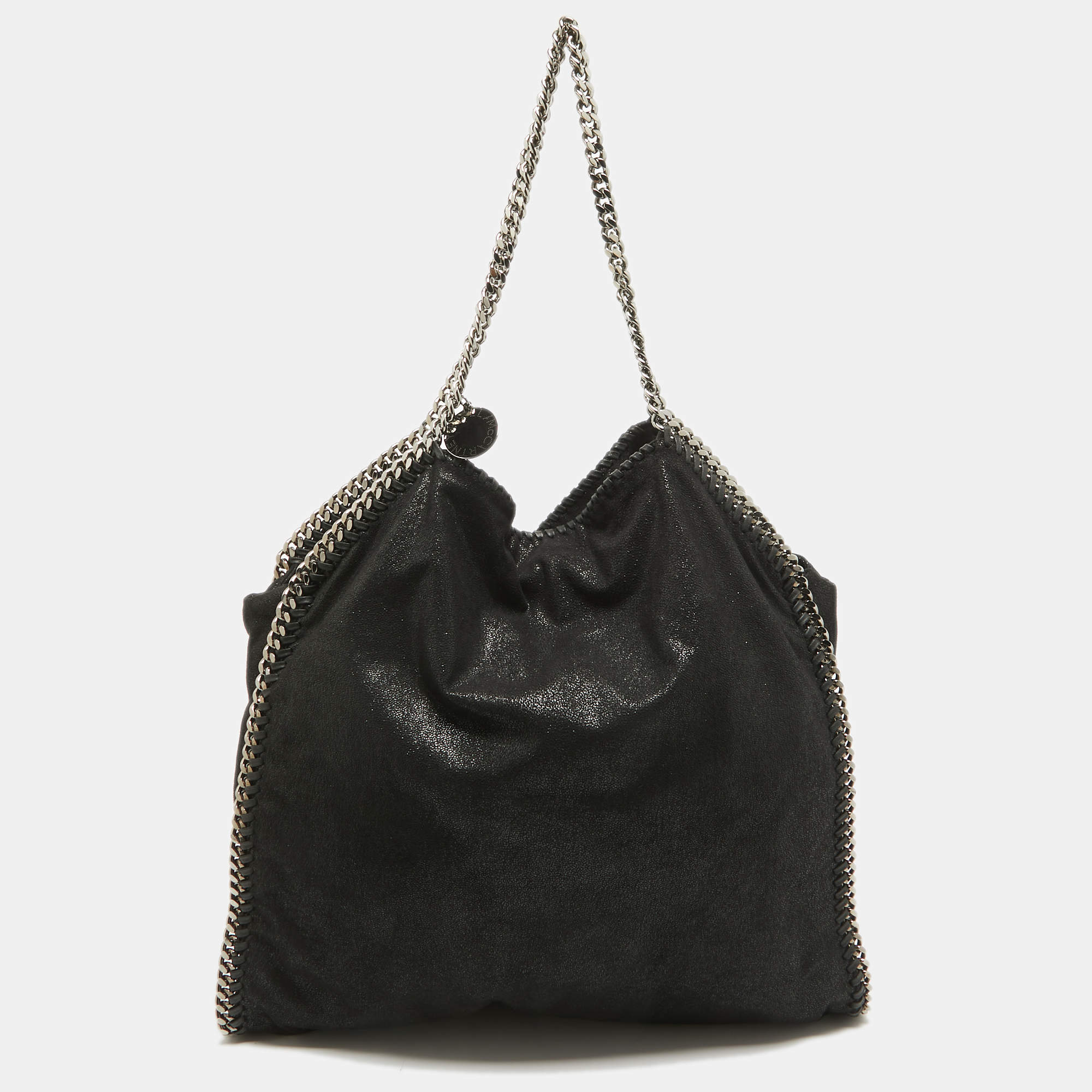 Pre Owned Stella McCartney Black Shaggy Dear Falabella Tote