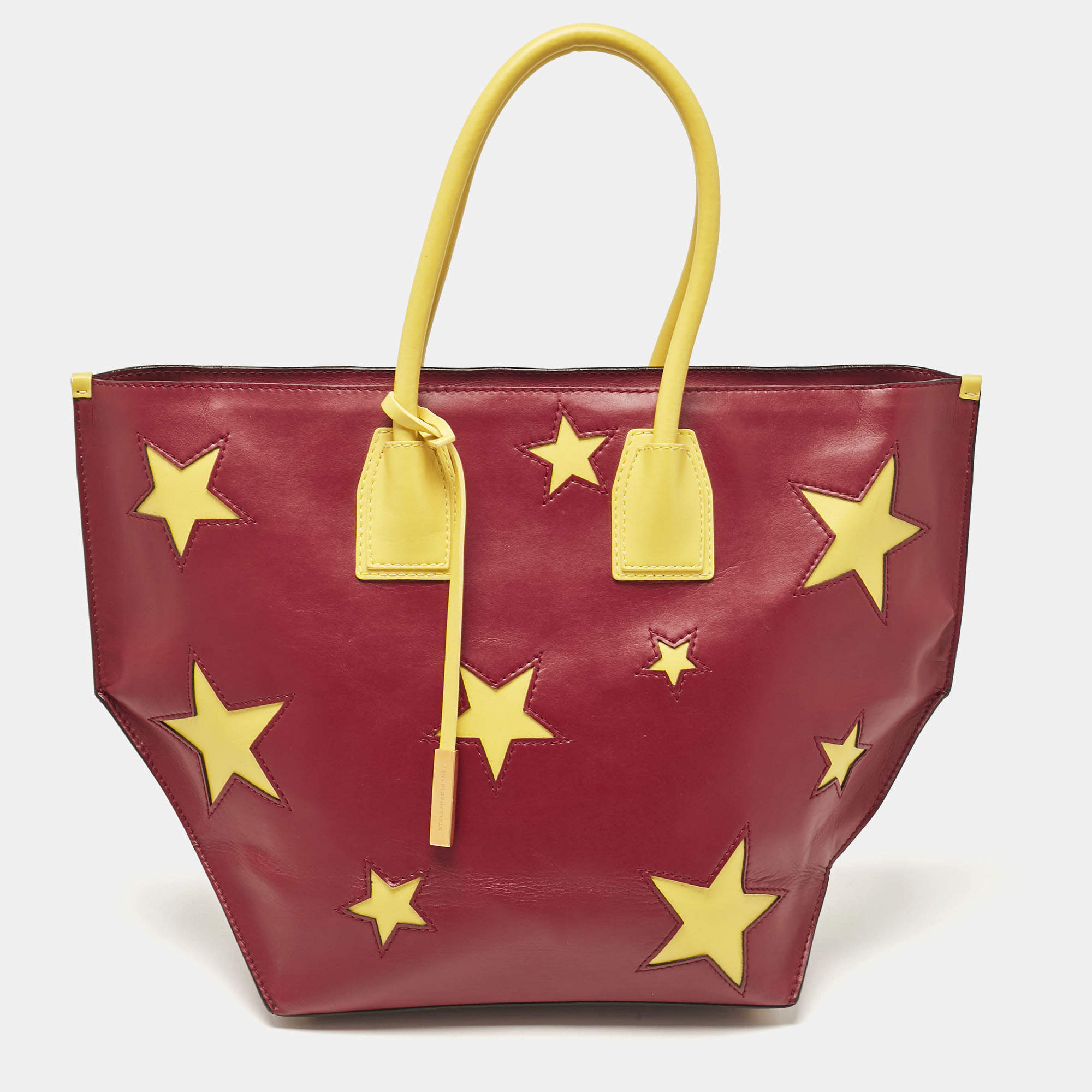 Stella McCartney rubber tote leather online handles