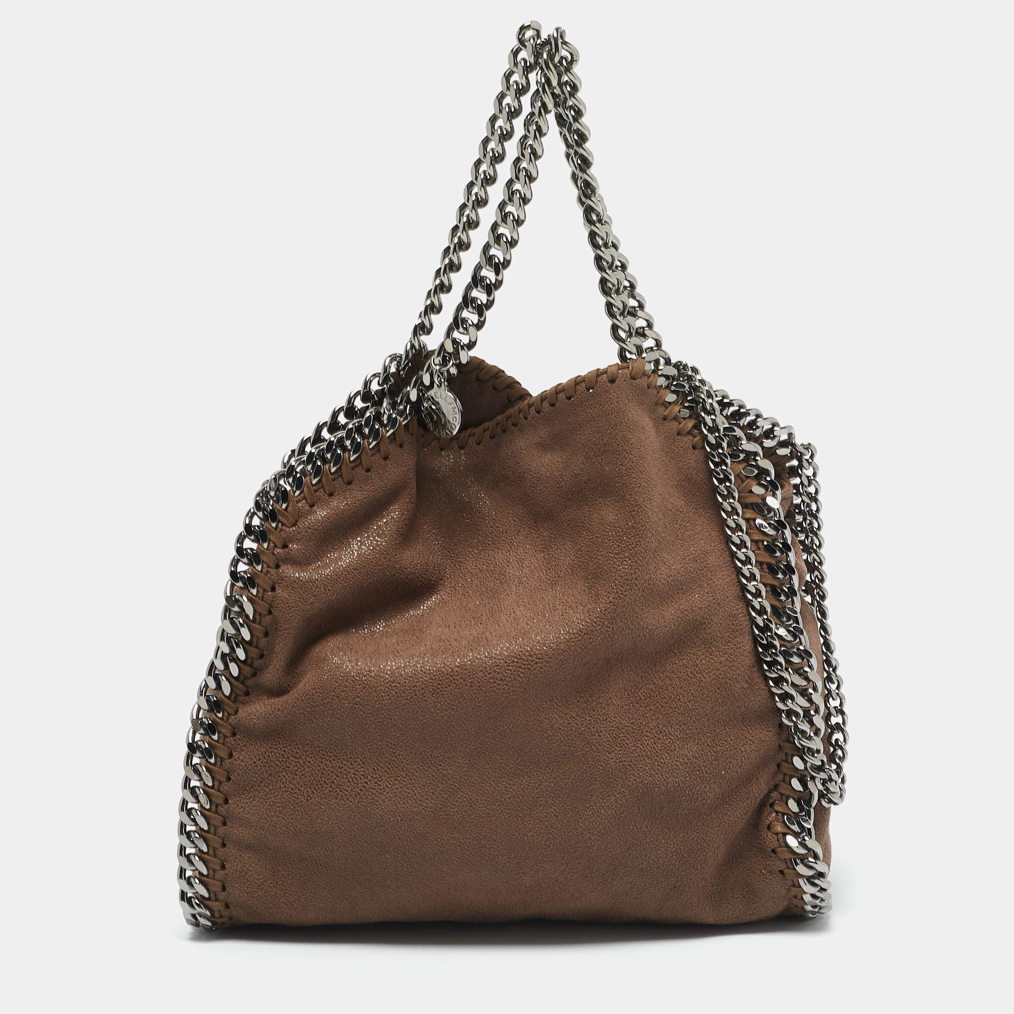 Stella McCartney Dark Beige Faux Leather Mini Falabella Tote