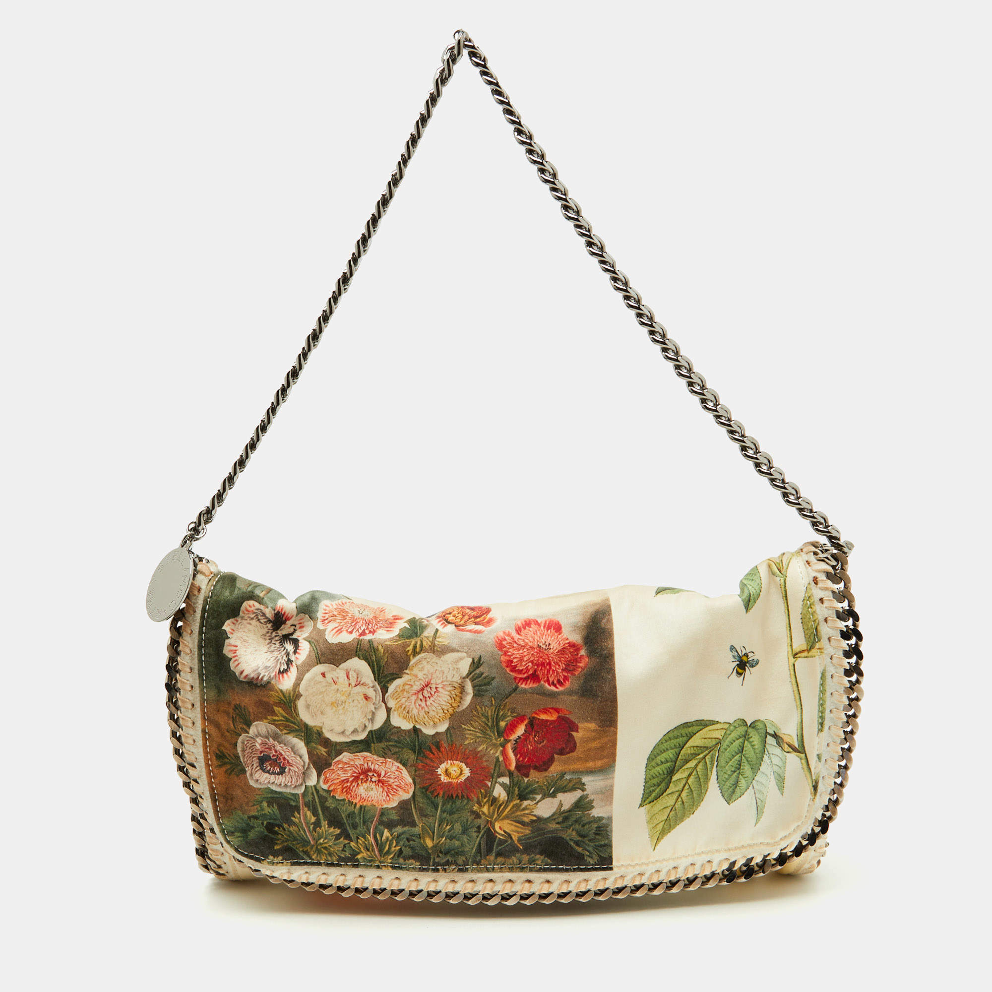 Pre Owned Stella McCartney Multicolor Canvas Botanical Print Falabella Shoulder Bag