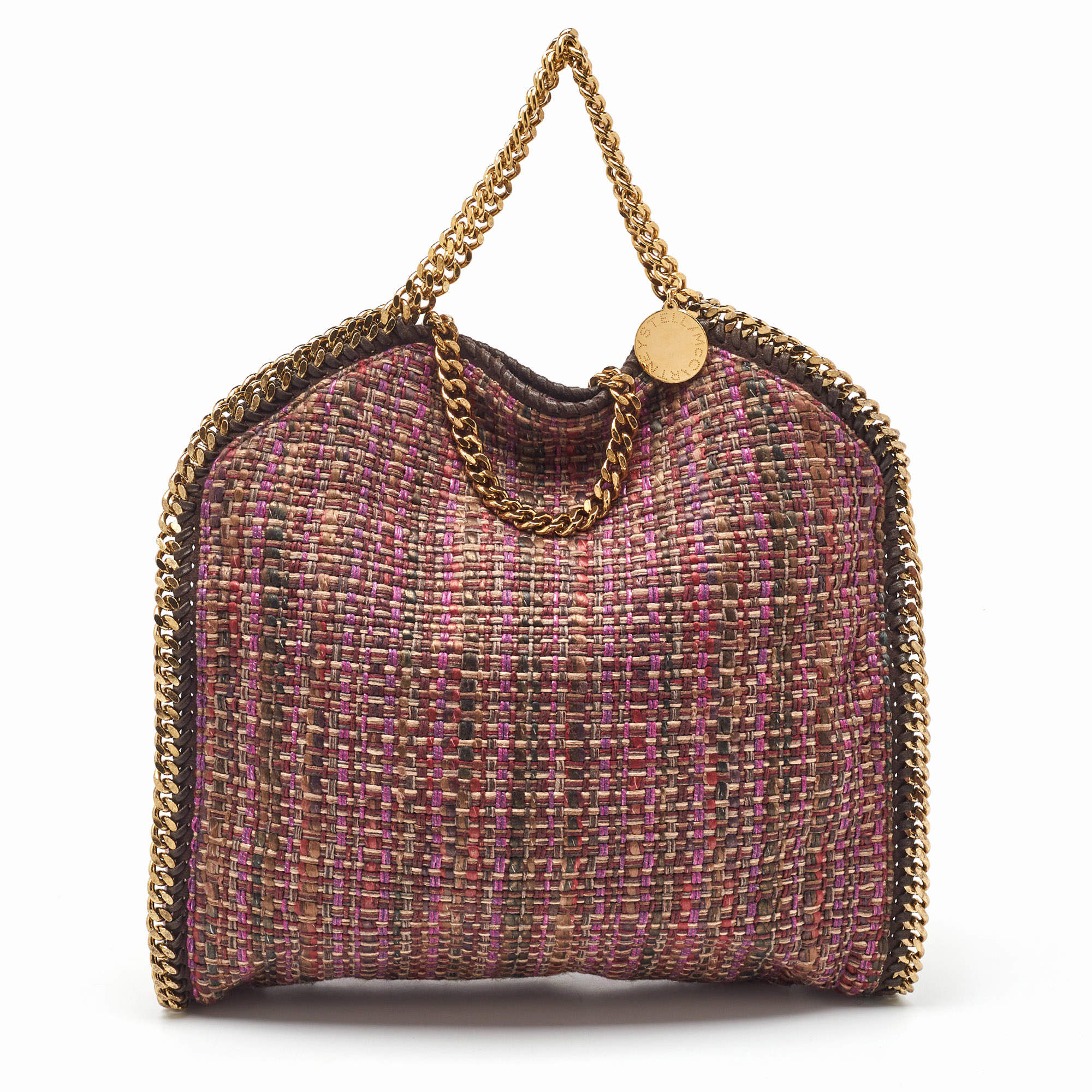 Pre Owned Stella McCartney Multicolor Woven Tweed Small Falabella Tote