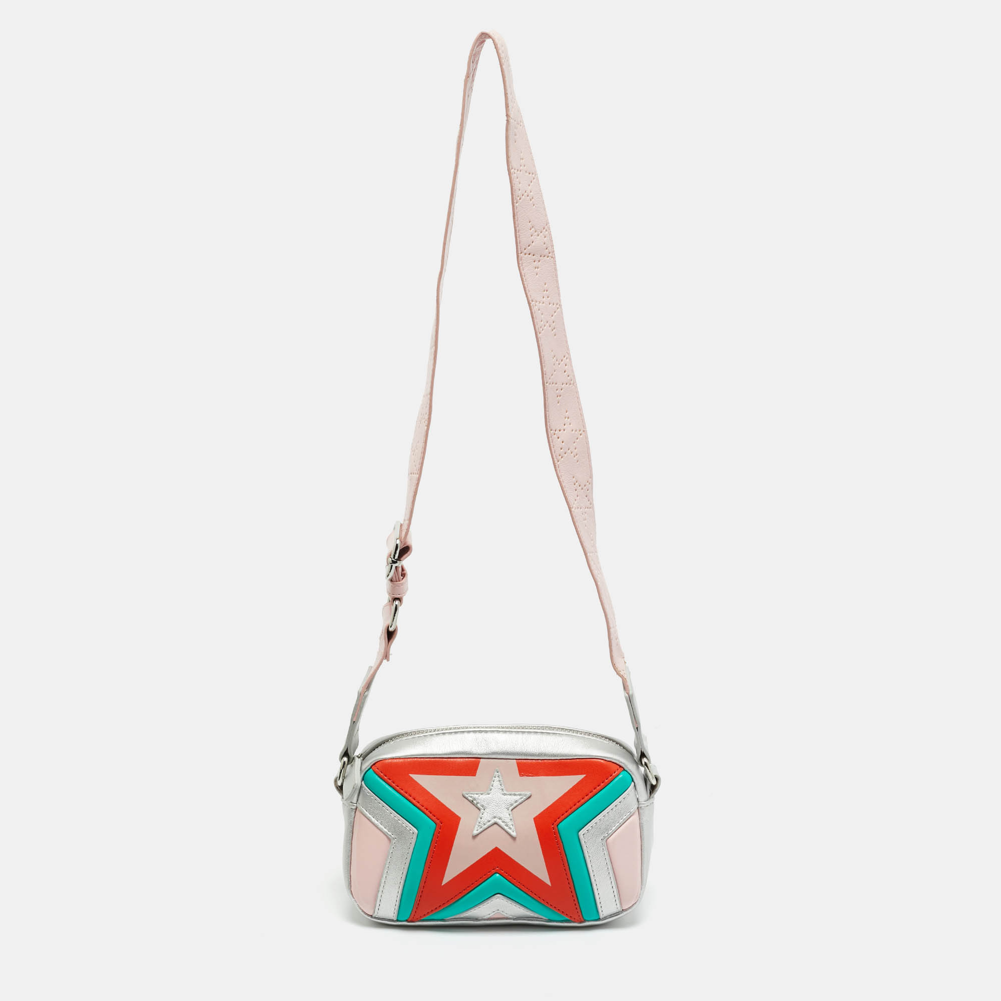 Pre Owned Stella McCartney Multicolor Faux Leather Star Crossbody Bag