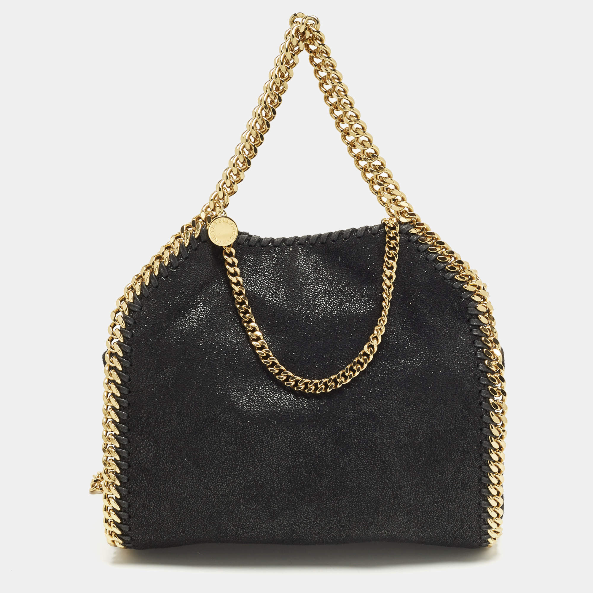 Pre Owned حقيبة يد توتس ستيلا مكارتني فالابيلا شامواه صناعي منقوش خوخي صغيرة