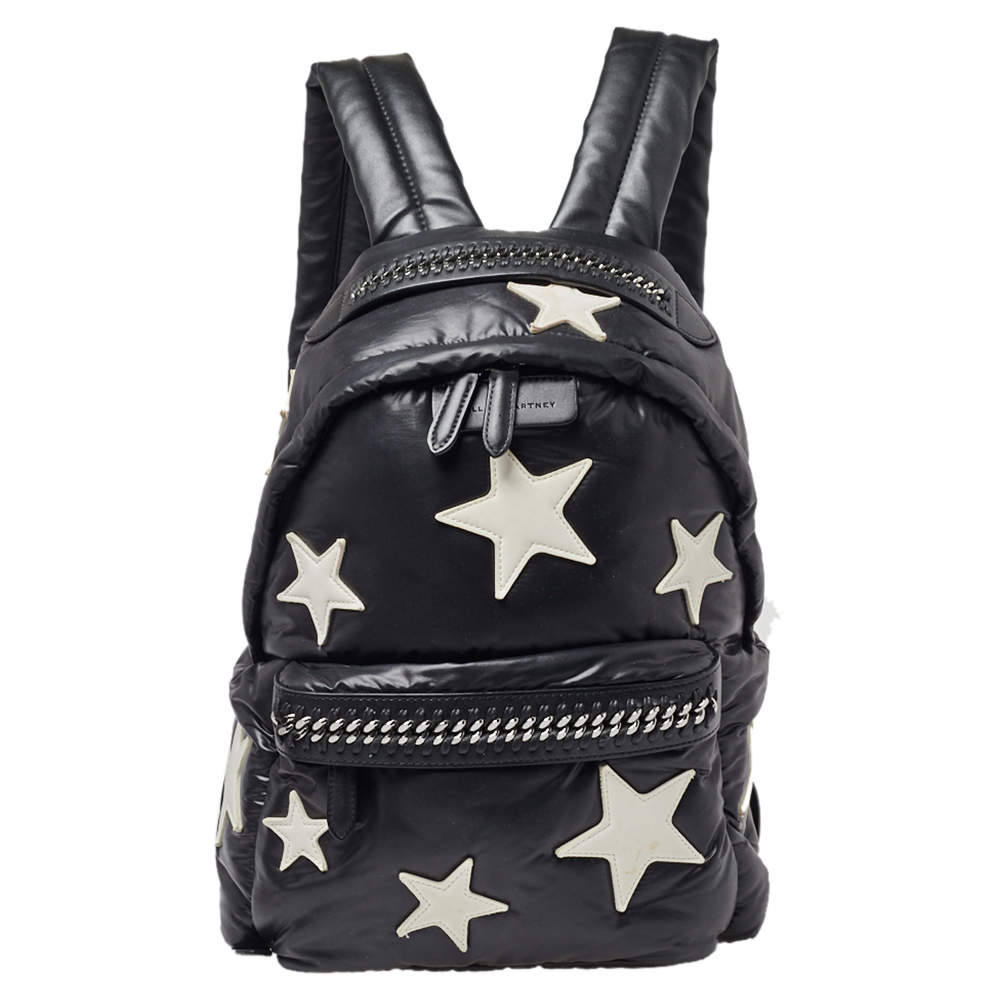 Stella McCartney Black Nylon Falabella Go Stars Backpack