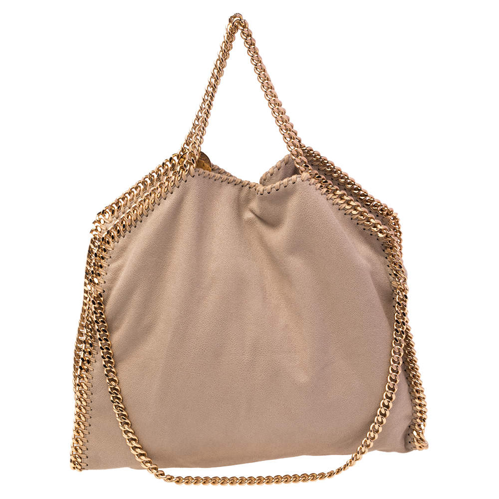 Pre Owned Stella McCartney Beige Faux Leather Small Falabella Tote