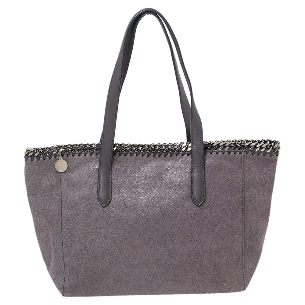 مملوكة مسبقًا Stella McCartney Grey Faux Leather Shopper Tote