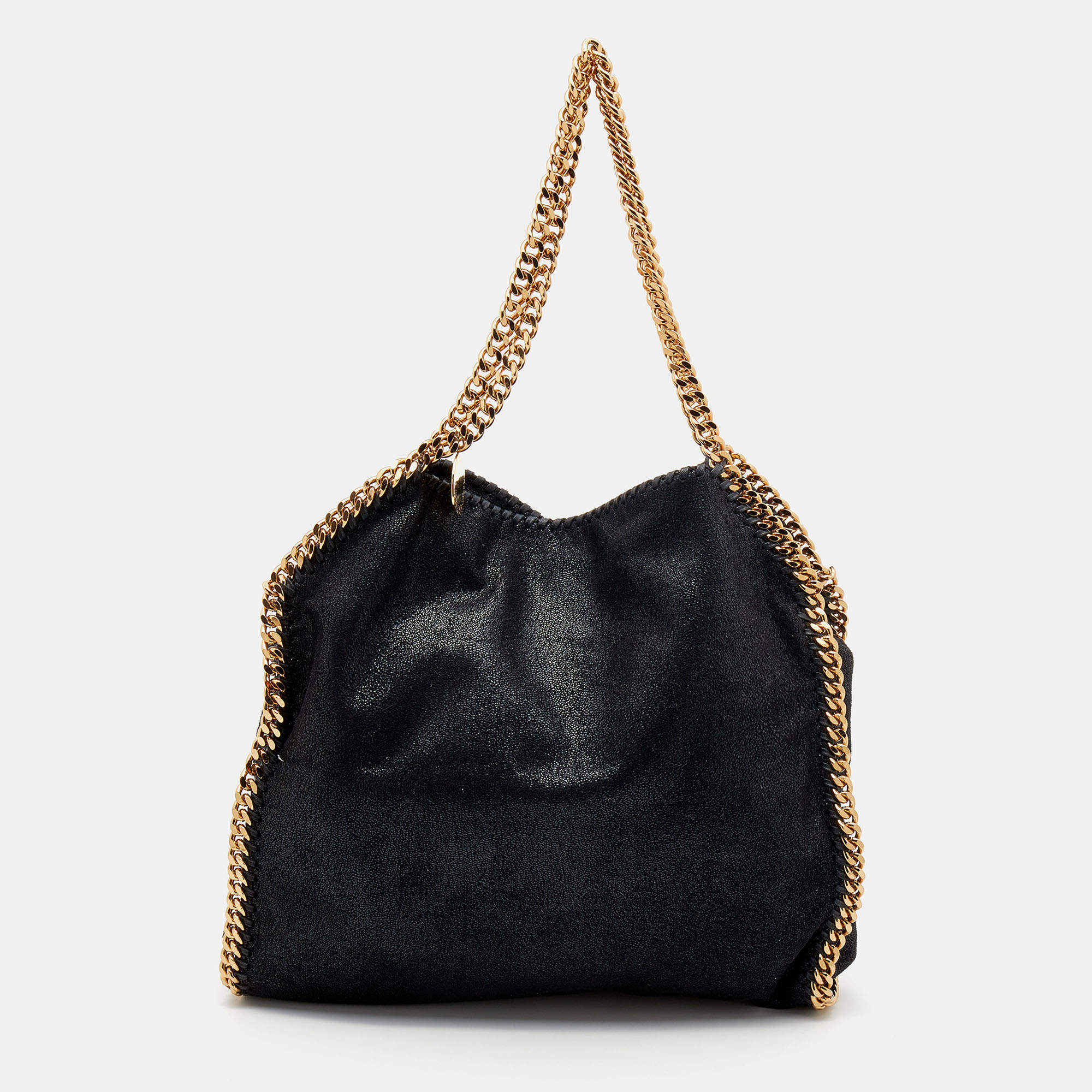 مملوكة مسبقًا Stella McCartney Black Faux Leather Small Falabella Tote