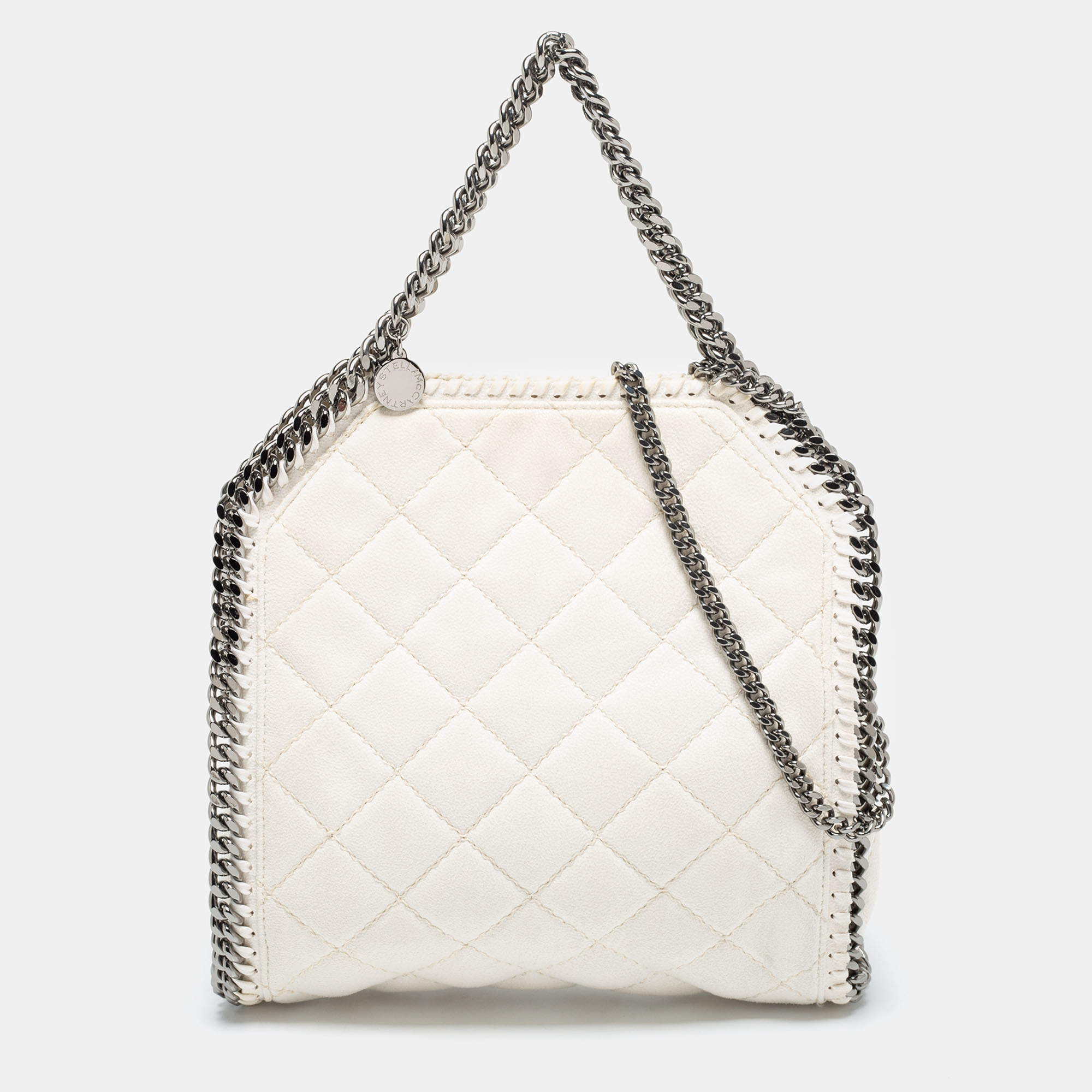 مملوكة مسبقًا حقيبة ي د ميني ستيلا مكارتني فالابيلا سويدي صناعي بيضاء 