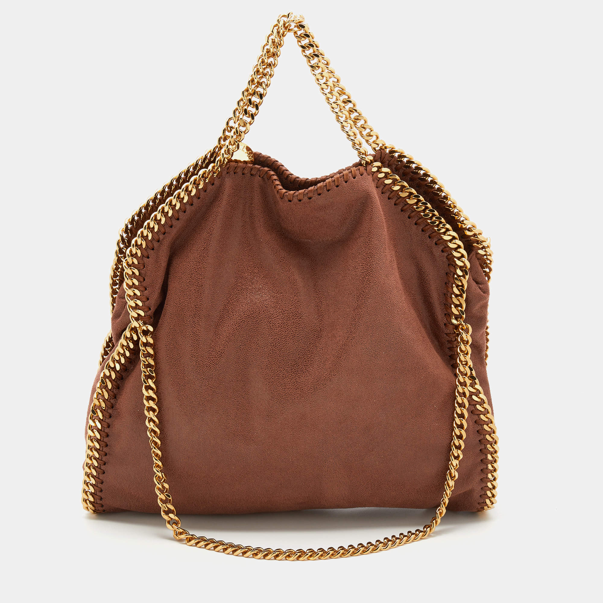 Pre Owned Stella McCartney Brown Faux Suede Falabella Tote
