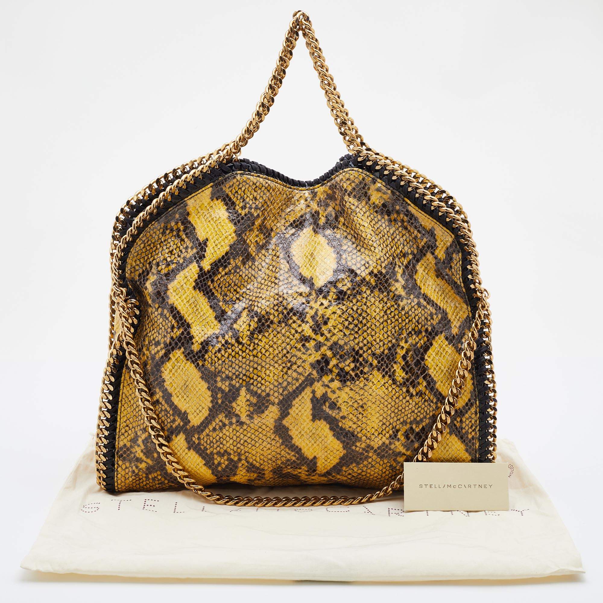 Stella McCartney python print faux leather hobo bag