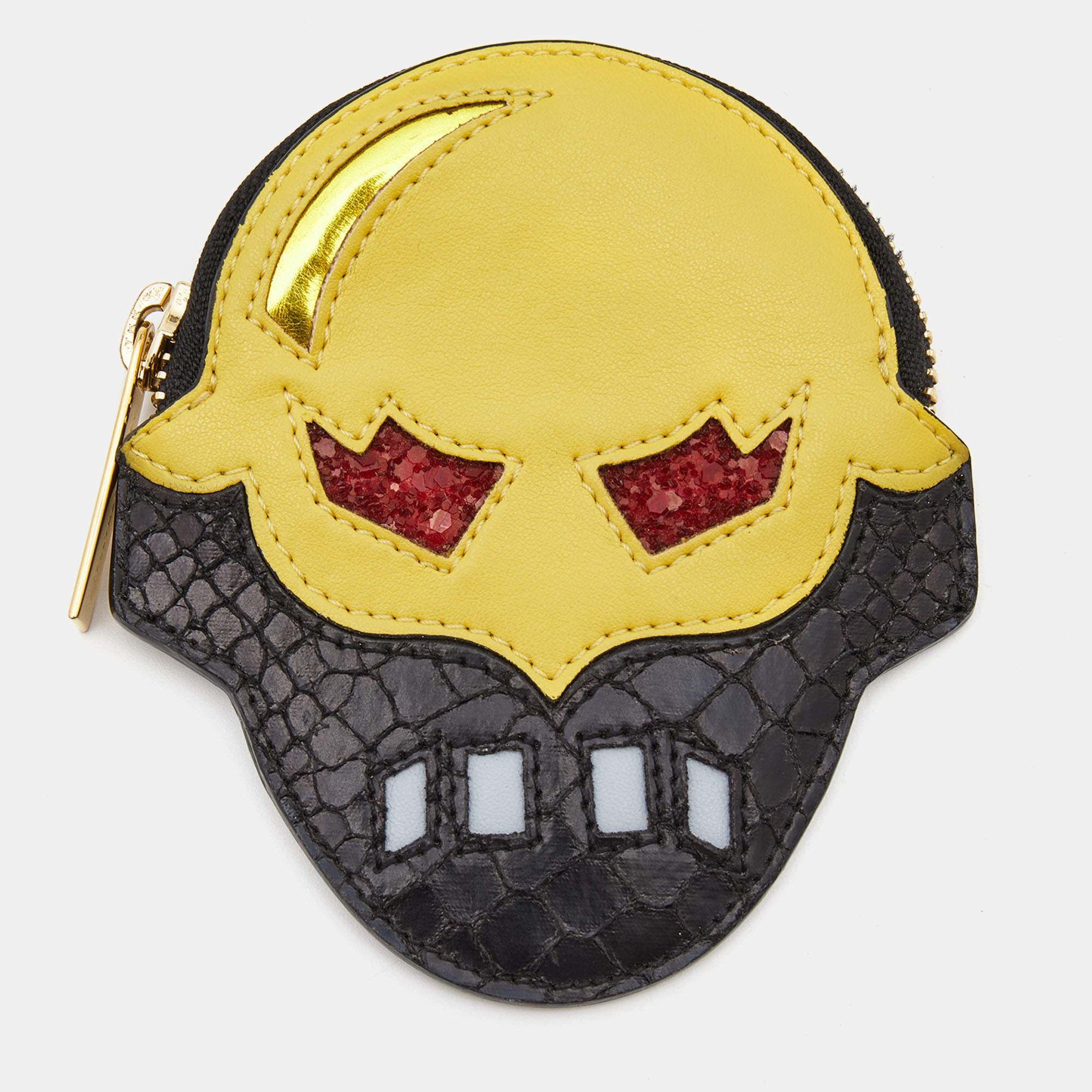 Stella McCartney Multicolor Faux Snakeskin and Leather Superhero Coin Purse