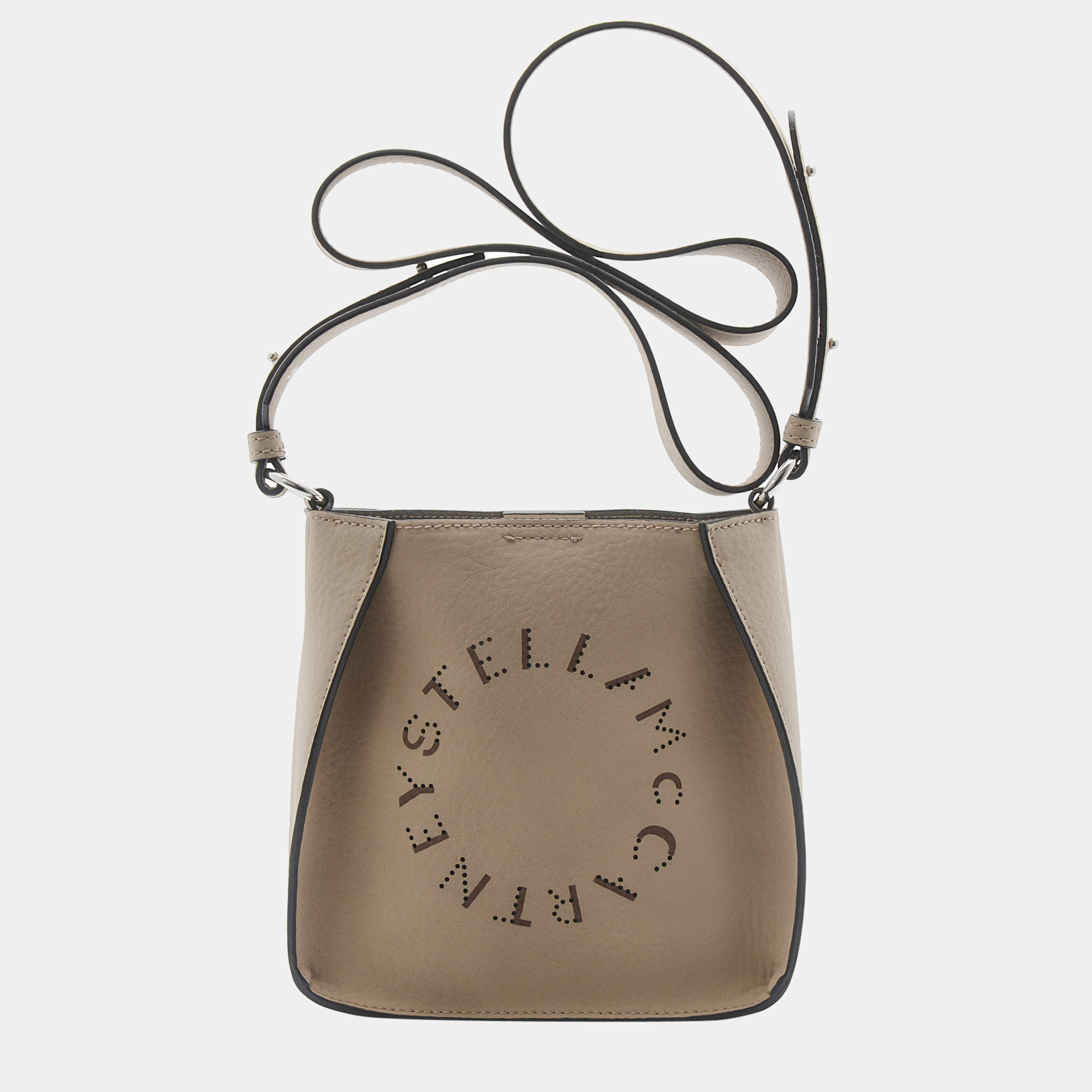 Pre Owned Stella McCartney Logo Vegan Leather Mini Tote