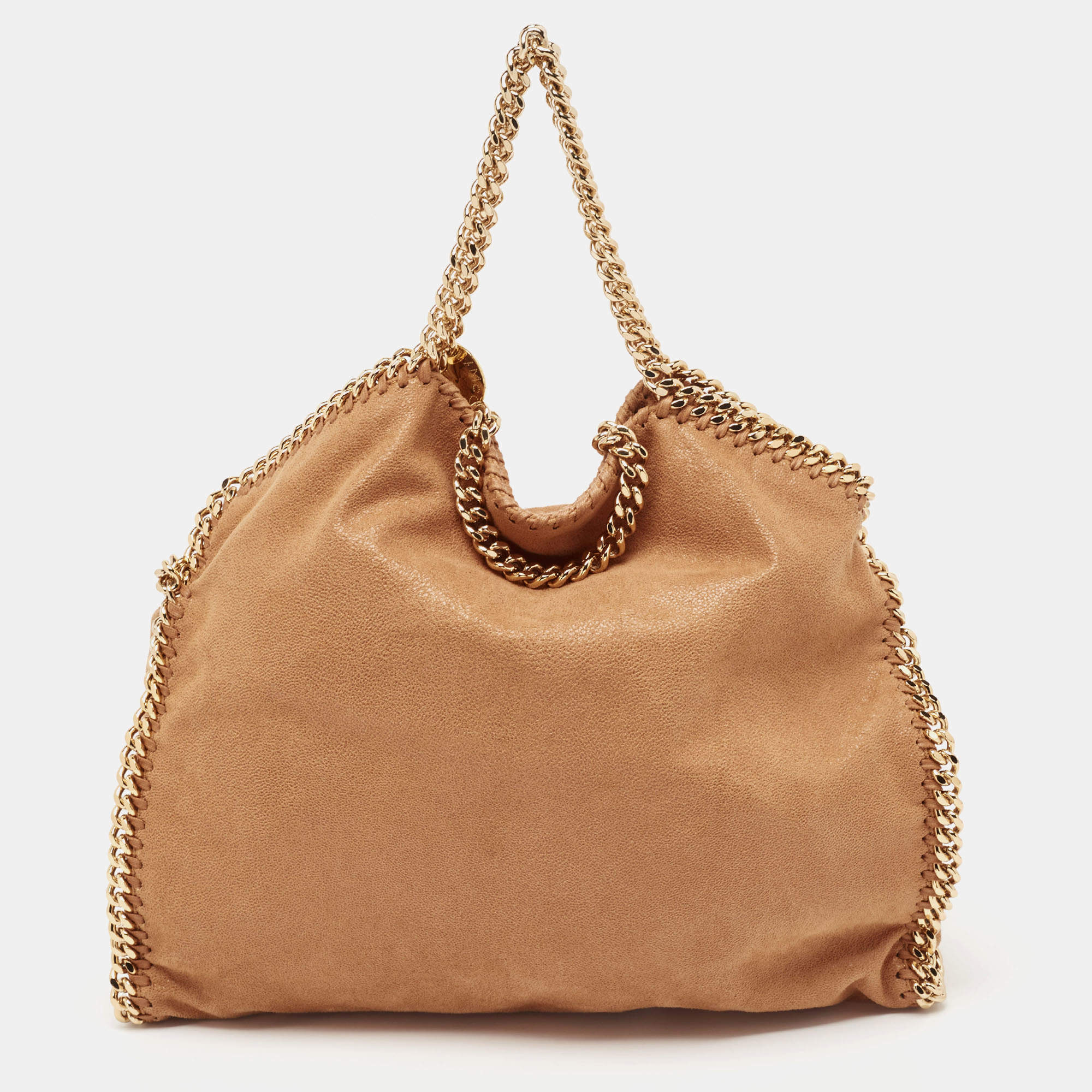Pre Owned Stella McCartney Tan Faux Suede Falabella Shoulder Bag