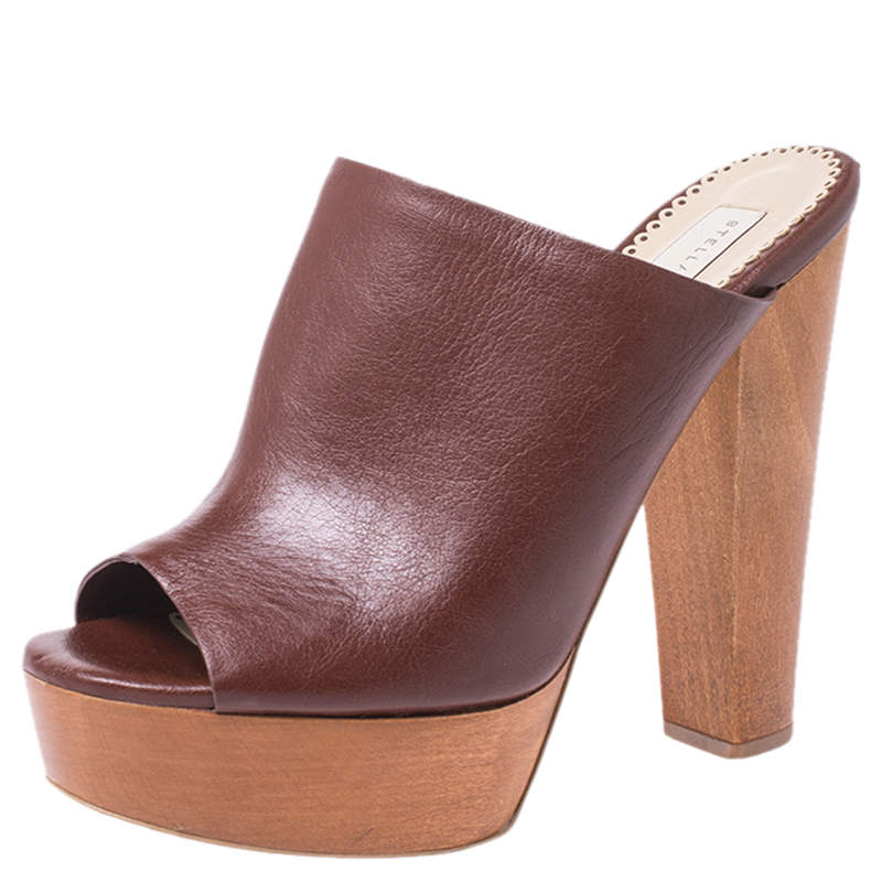stella mccartney exaggerated block heel platform bootie