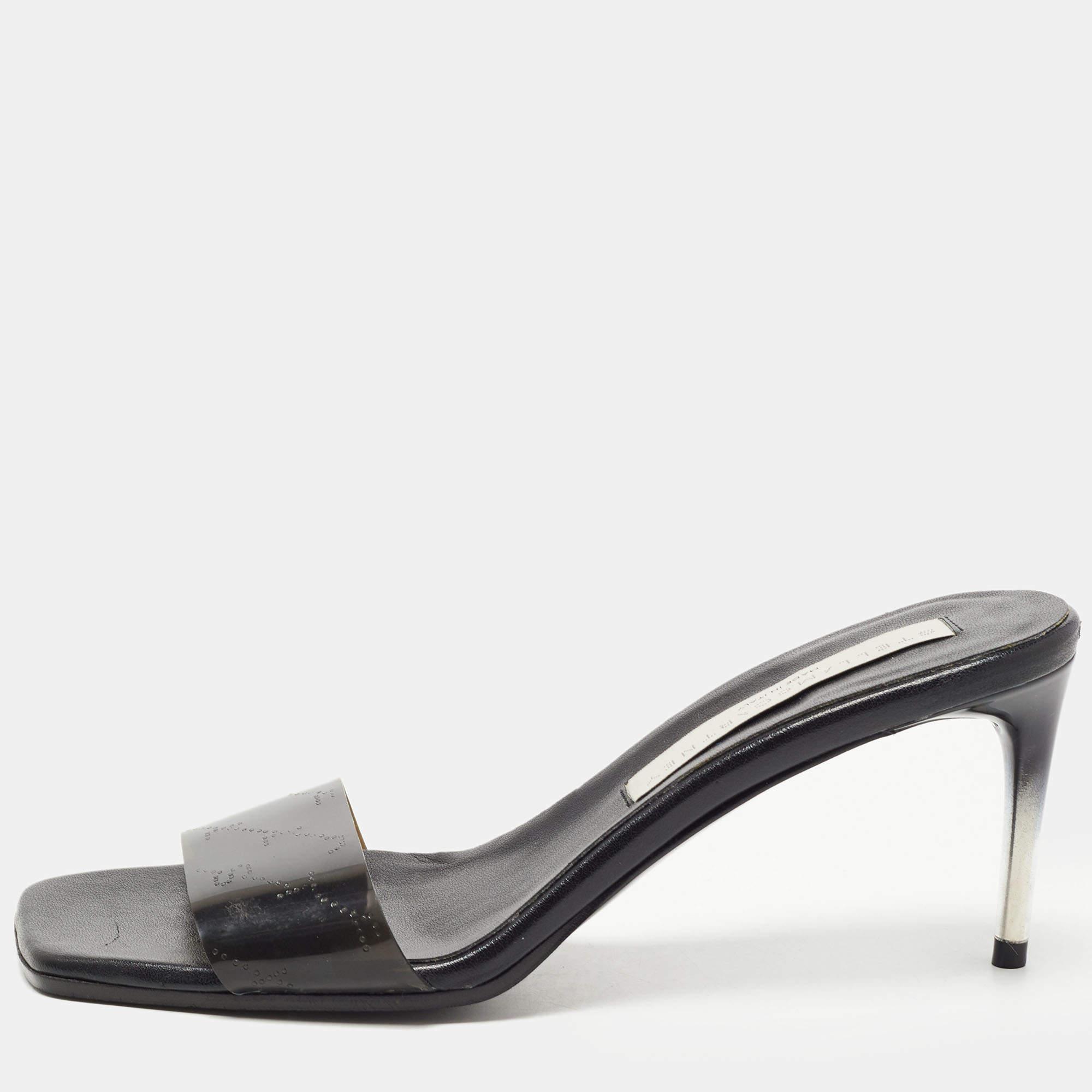 Stella McCartney Black Rubber Slide Sandals Size 35