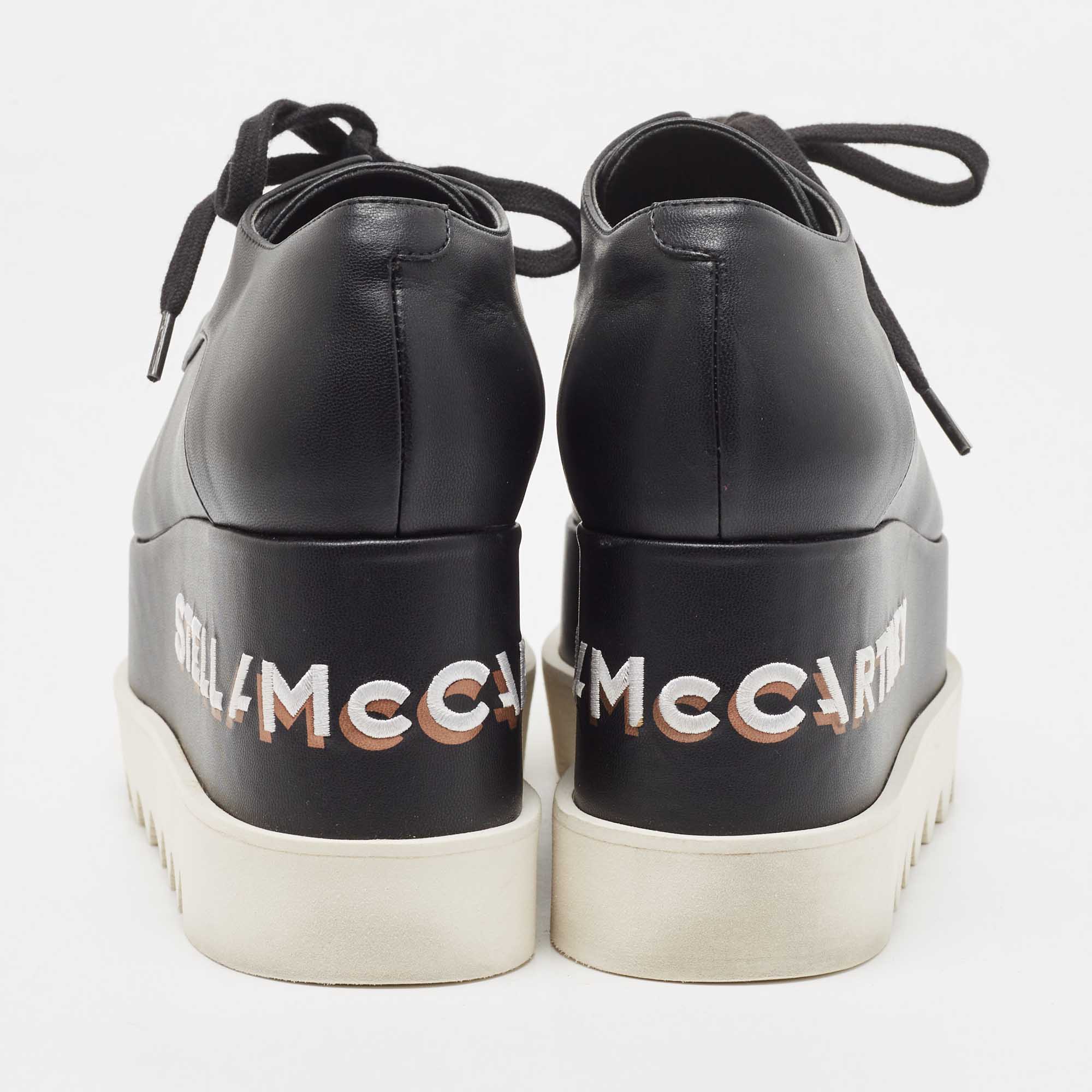 Stella McCartney Black White Elyse Shoes - size 39 ○ Labellov