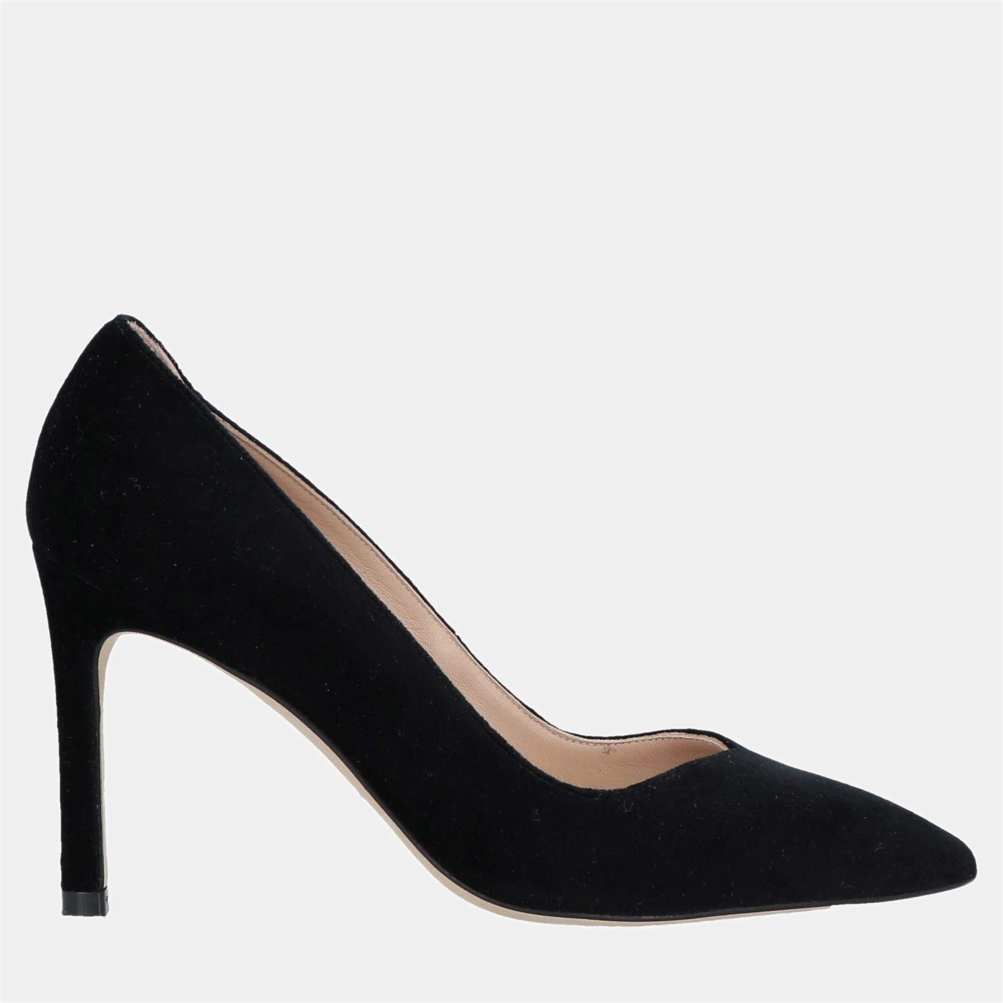 Pre Owned Stuart Weitzman Black Velvet Pumps 41