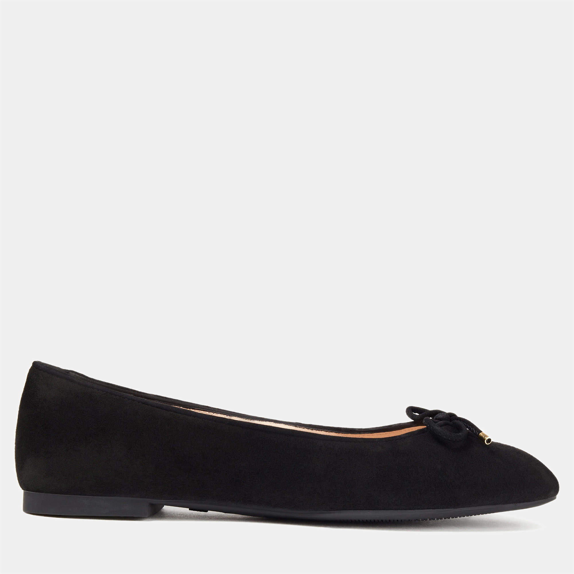 Pre Owned Stuart Weitzman Black Suede Ballet Flats Size 36