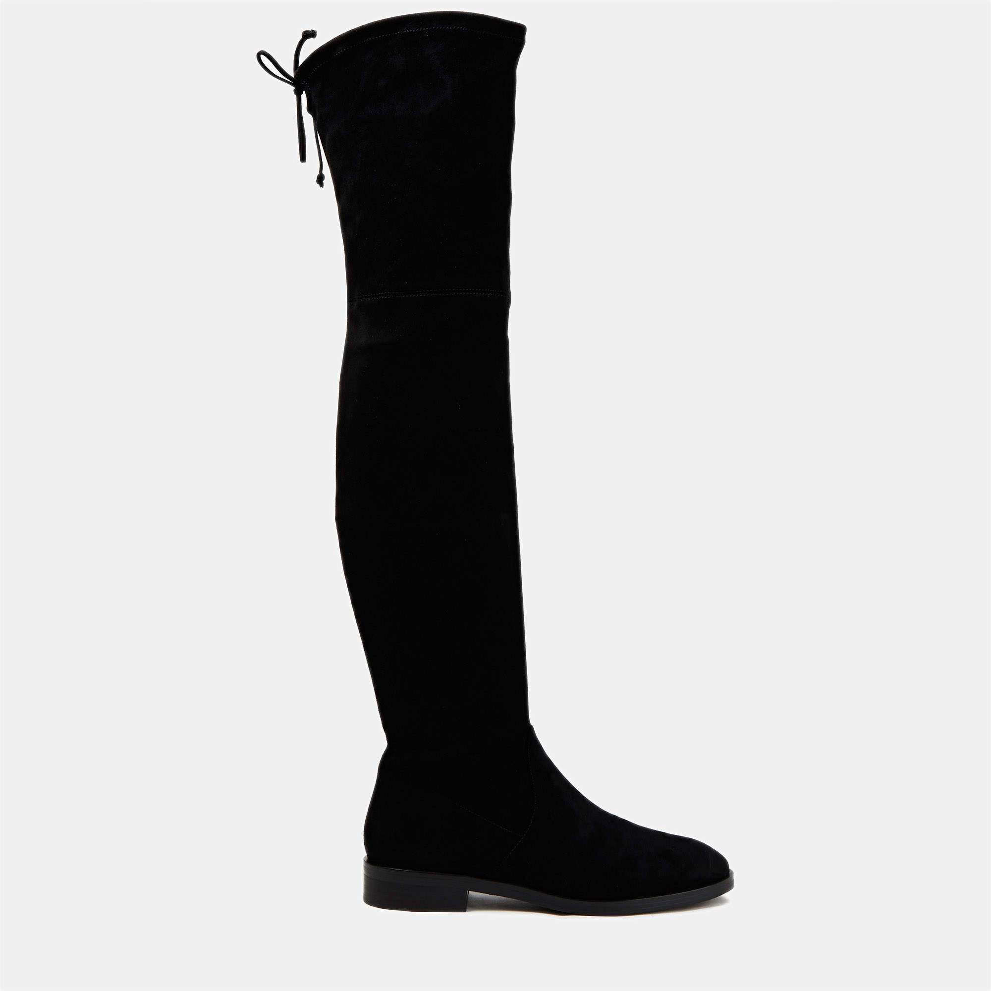 Pre Owned Stuart Weitzman Black Suede Over The Knee Boots Size 40