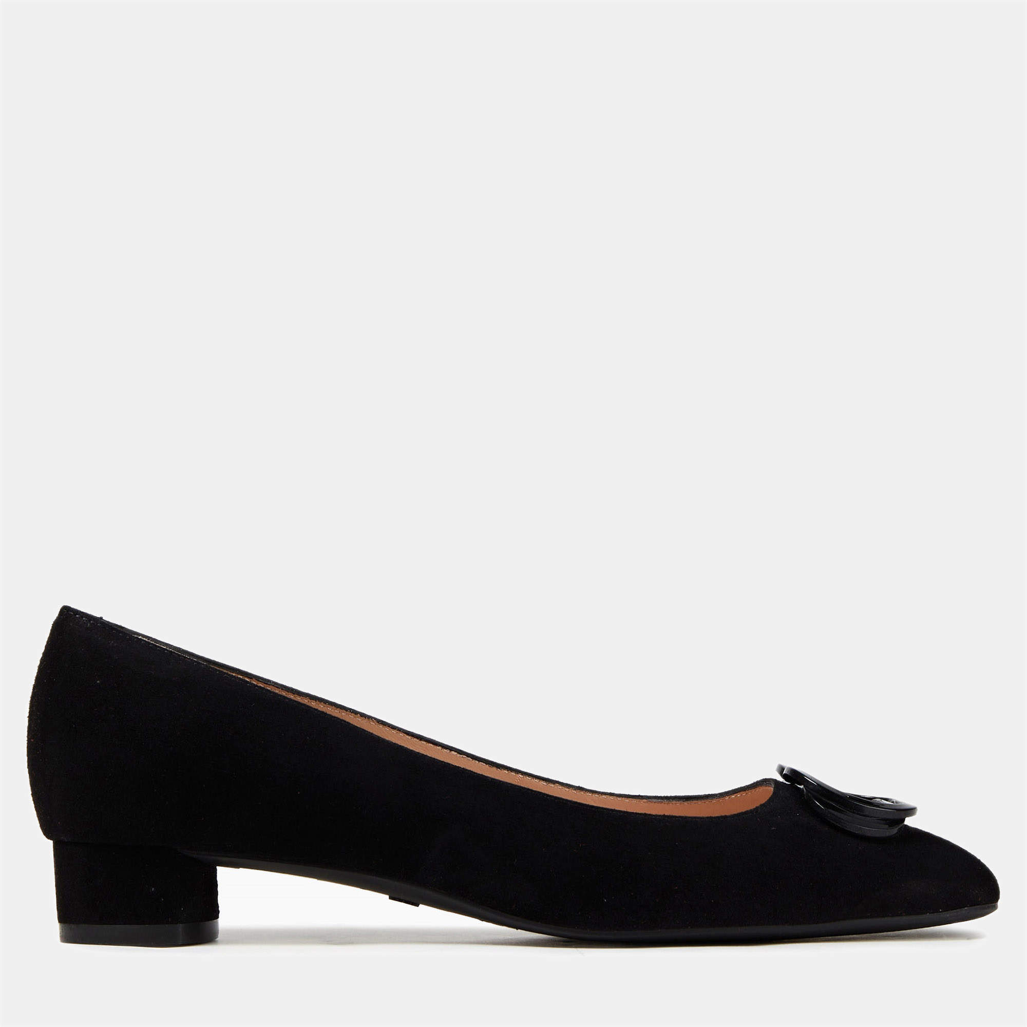 Stuart Weitzman Black Suede Ballet Flats 35.5