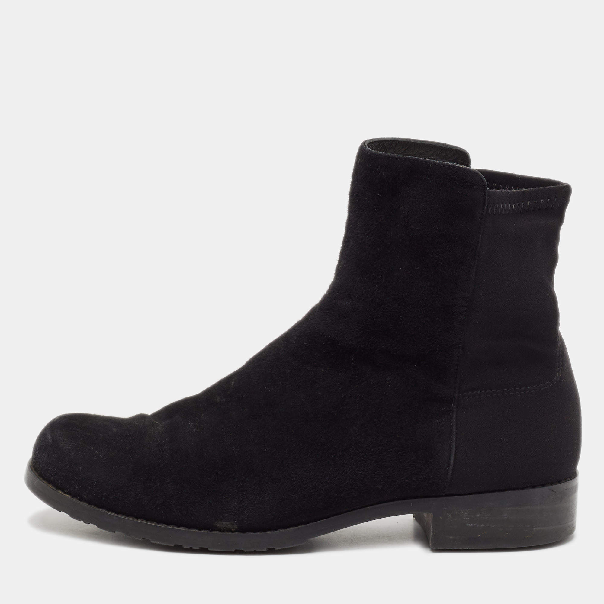 Stuart Weitzman Black Suede Ankle Boots Size 36.5