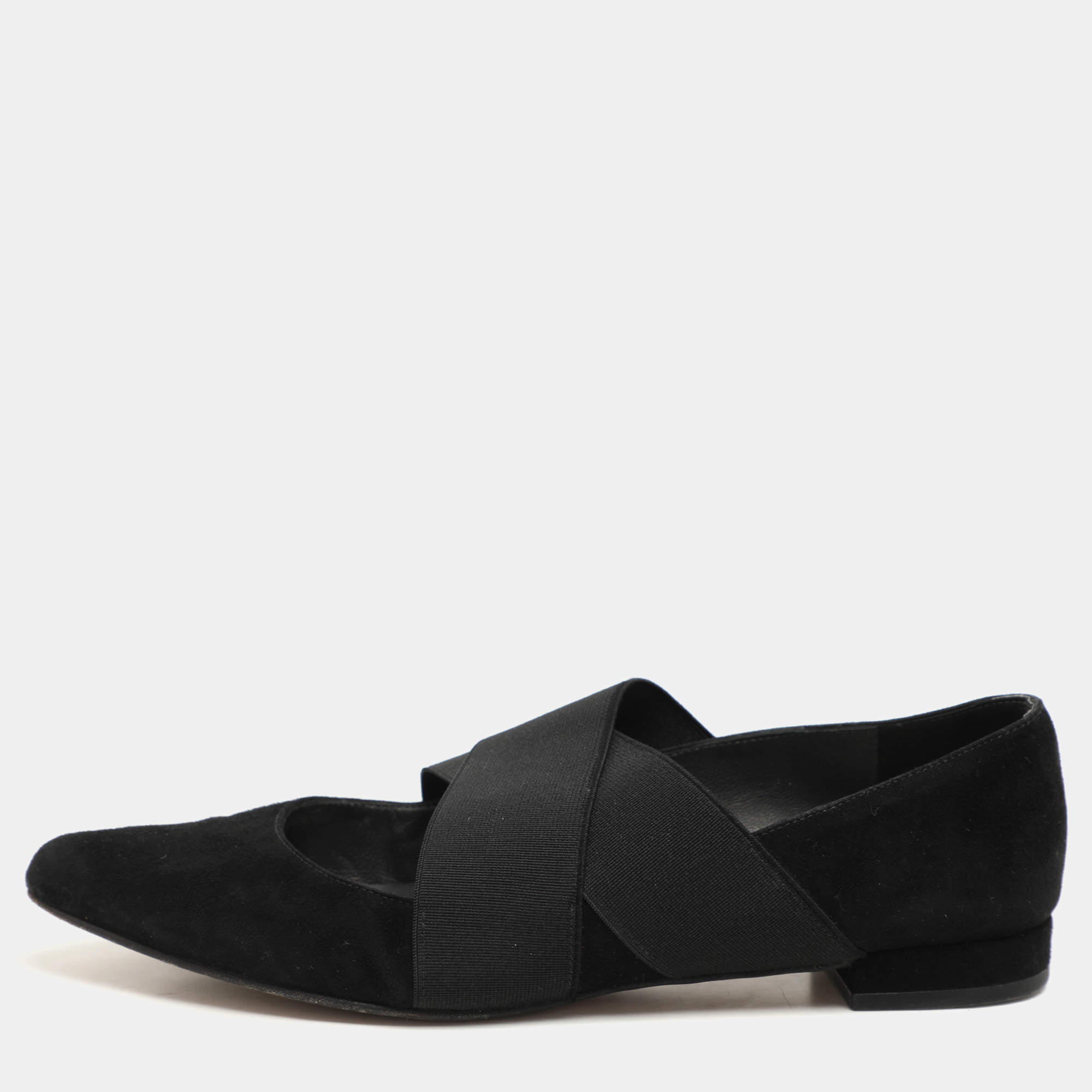 Stuart Weitzman Black Elastane and Suede Pumps Size 37