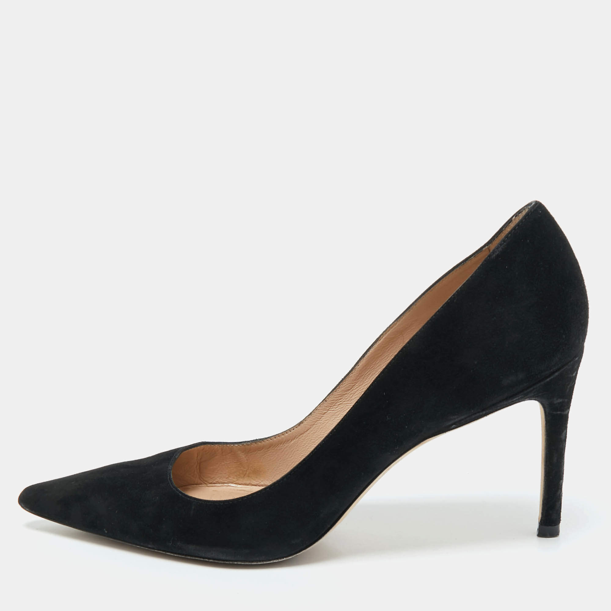Stuart Weitzman Black Suede Nouveau Pumps Size 37